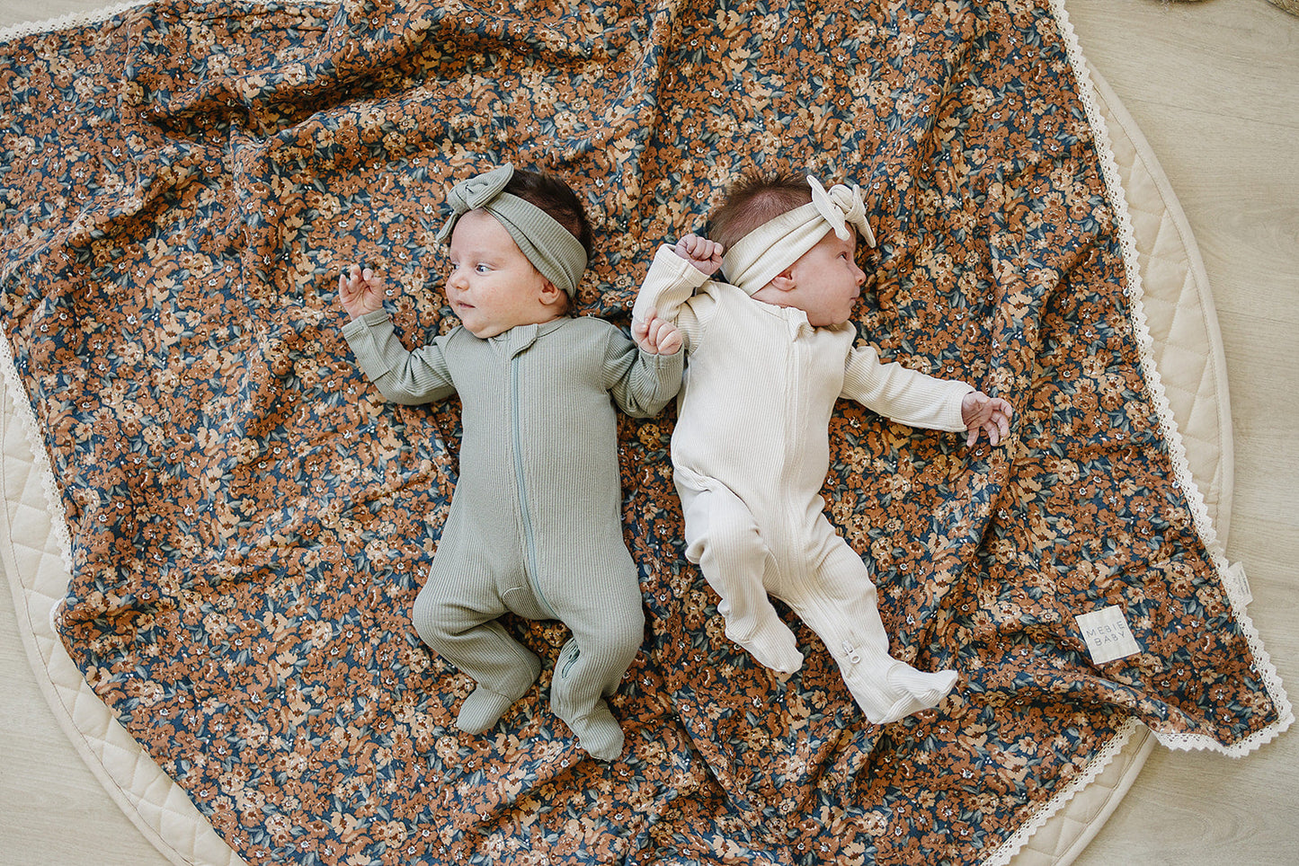 lace muslin quilt // venetian floral