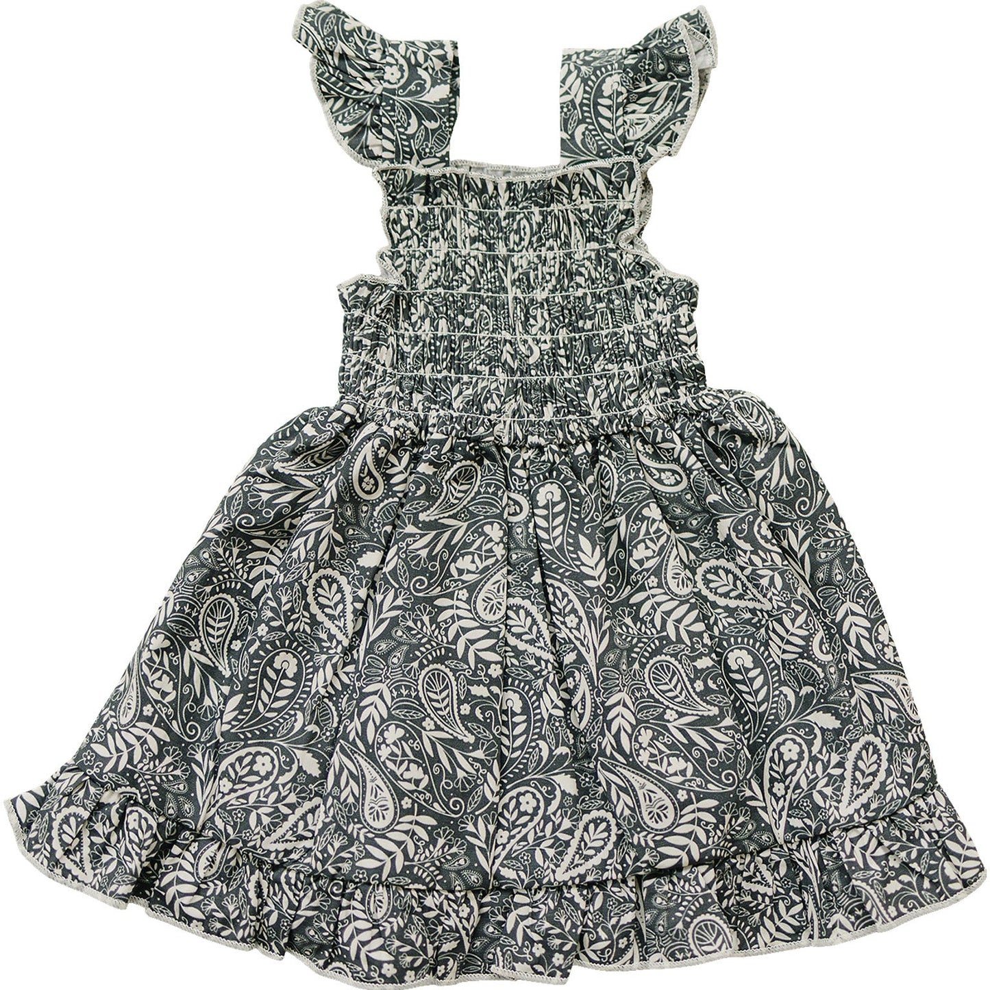 paisley smocked dress