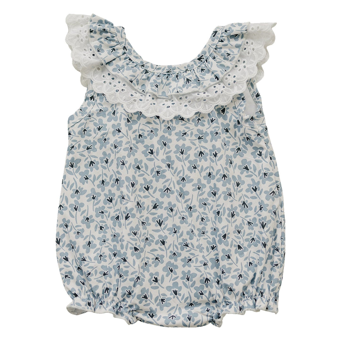 bubble romper // blue blossom
