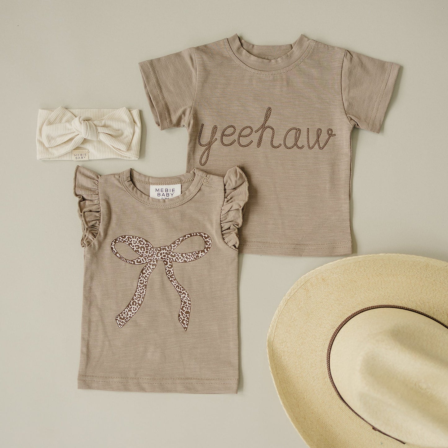 cheetah bow ruffle tee