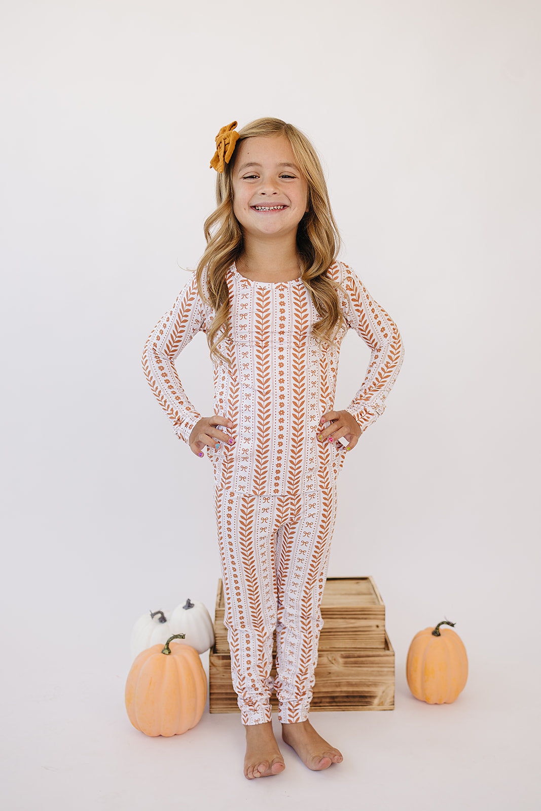 boho daisy bamboo pajamas // LONG-SLEEVE TWO-PIECE SET