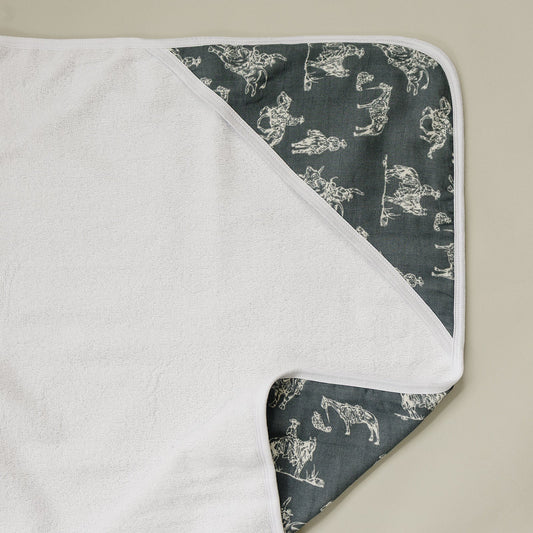 muslin hooded towel // wild west