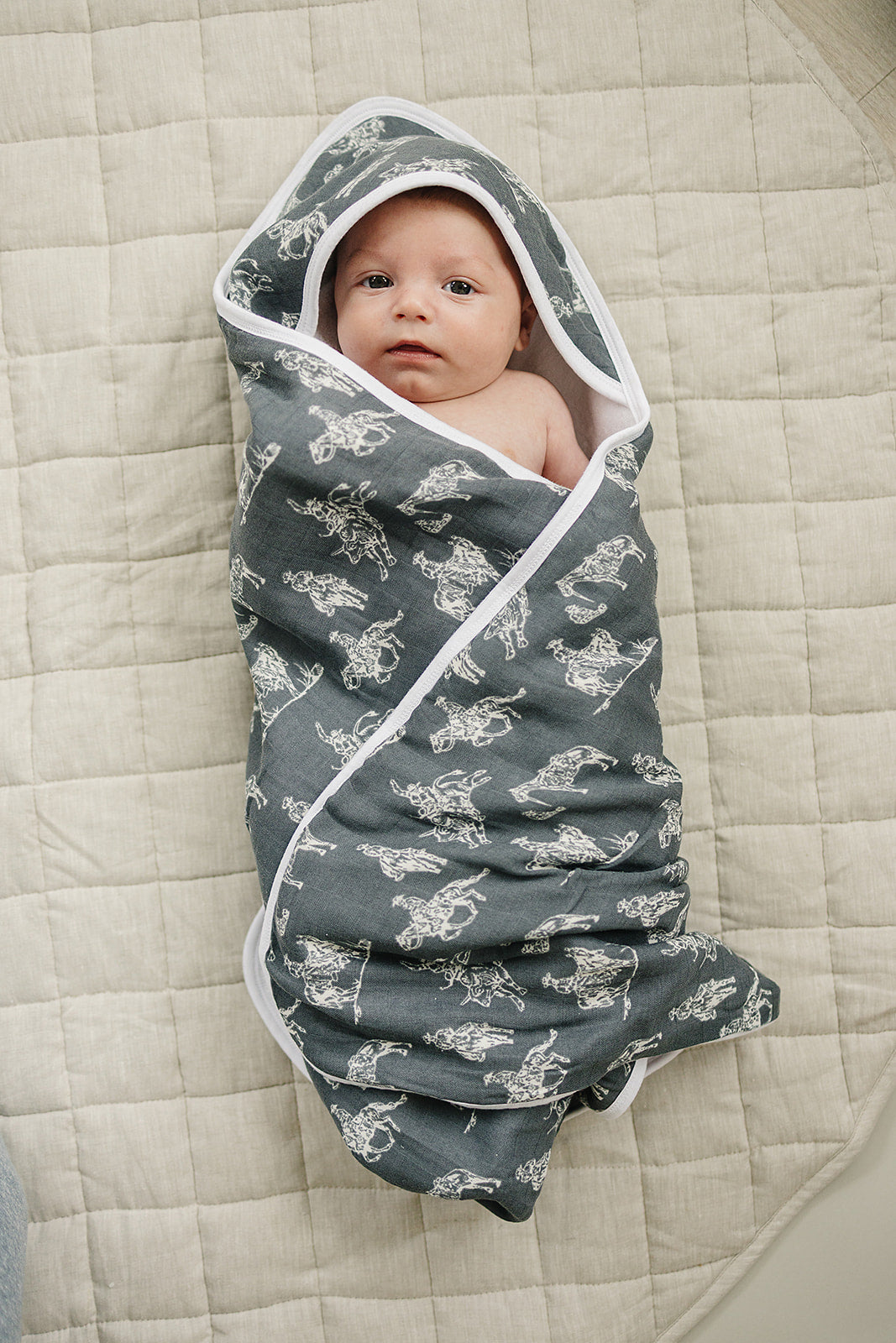 muslin hooded towel // wild west