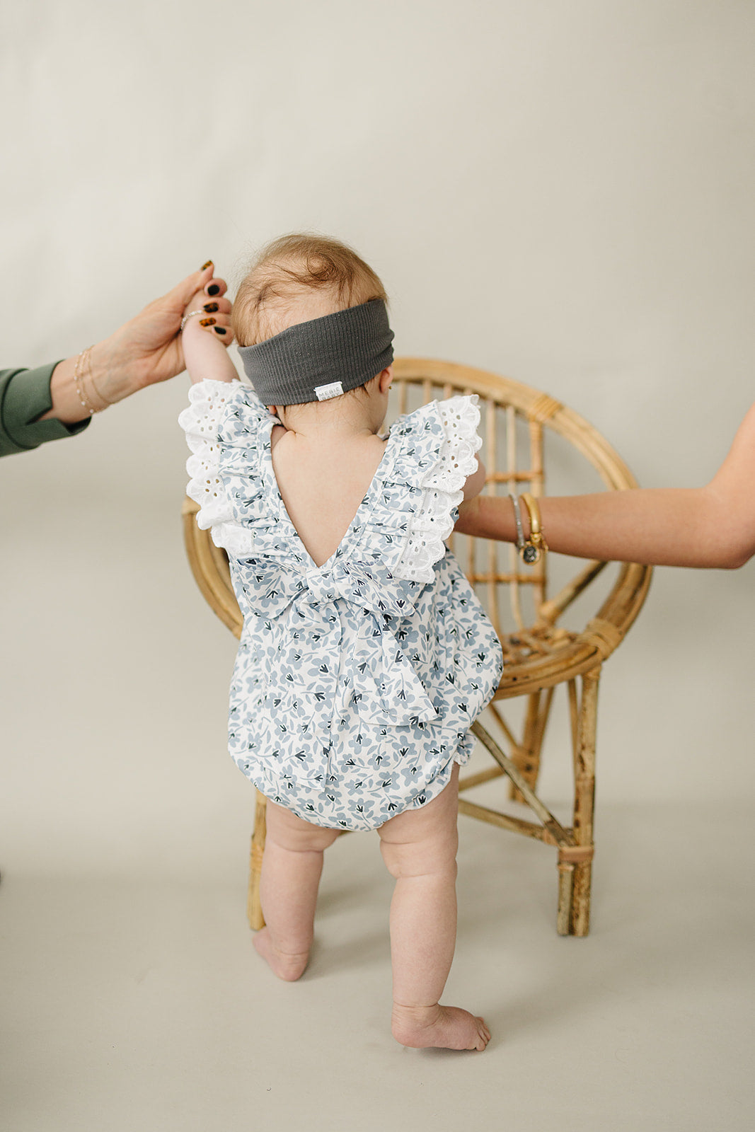 bubble romper // blue blossom