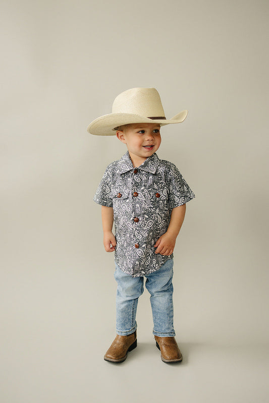 paisley button-up shirt