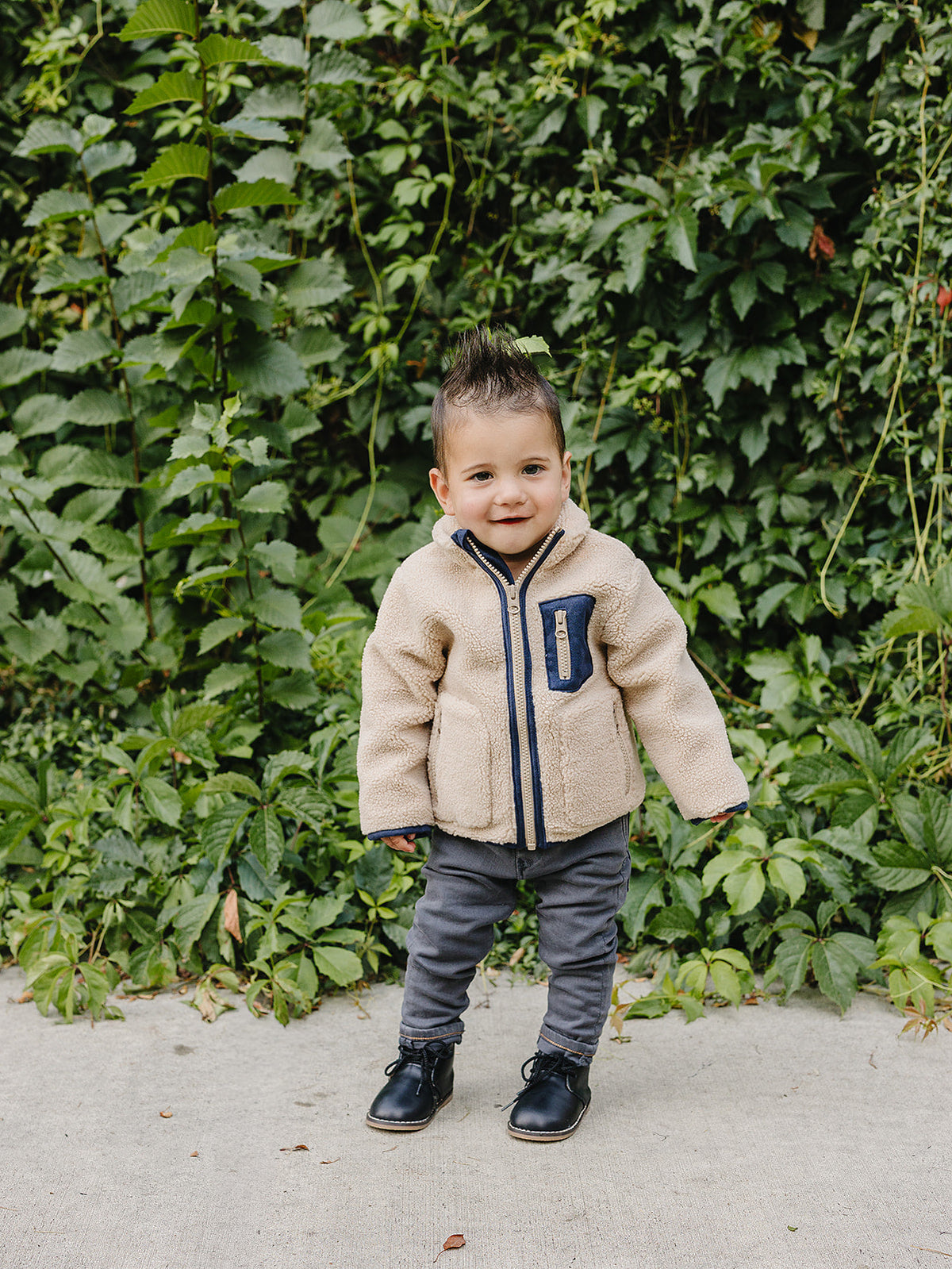 sherpa zip-up jacket