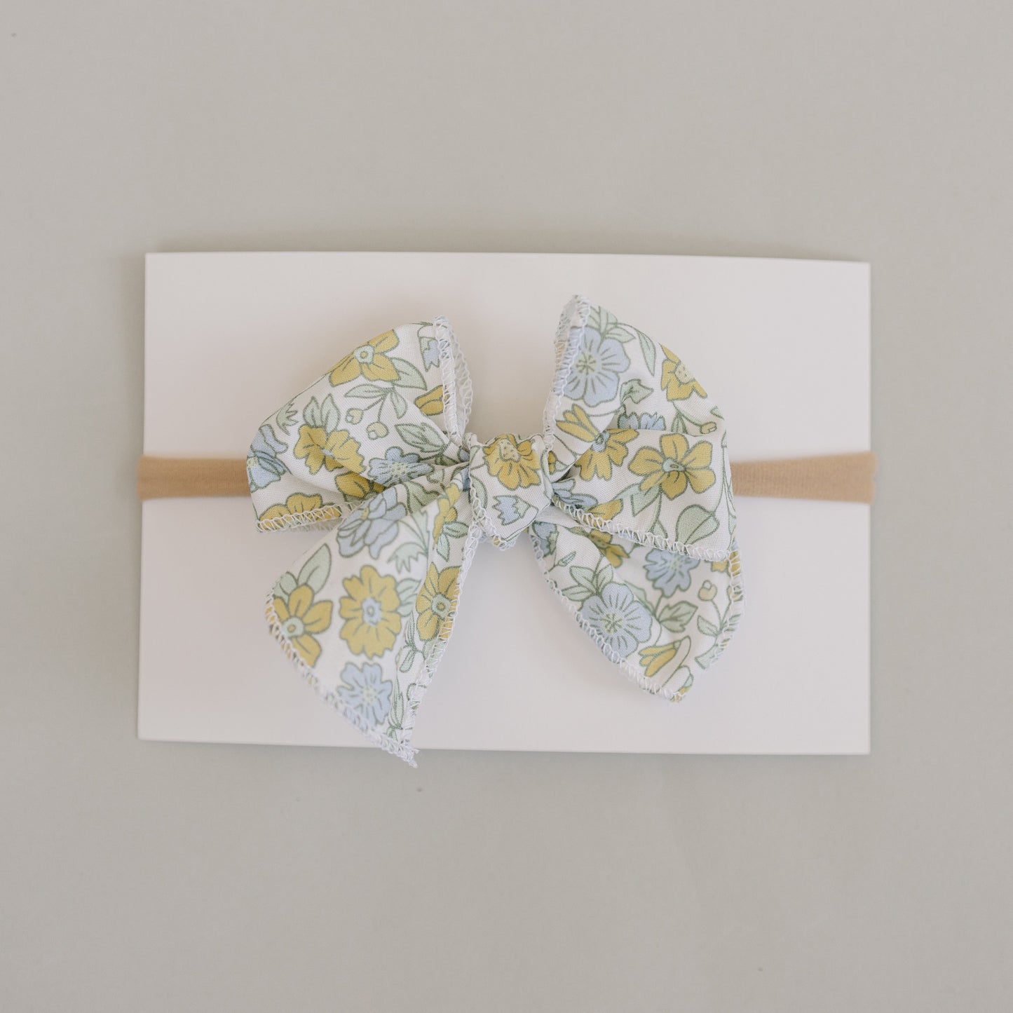 easter hair bows // blue bunny and sunny floral