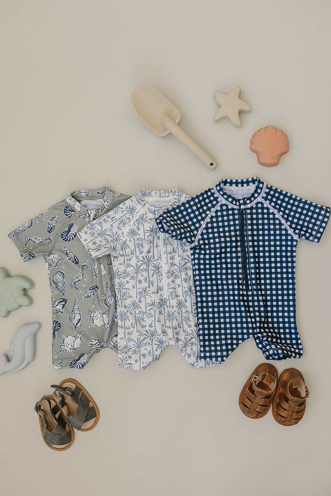 zipper swimsuit // navy gingham (*comes in mama + dad match*)