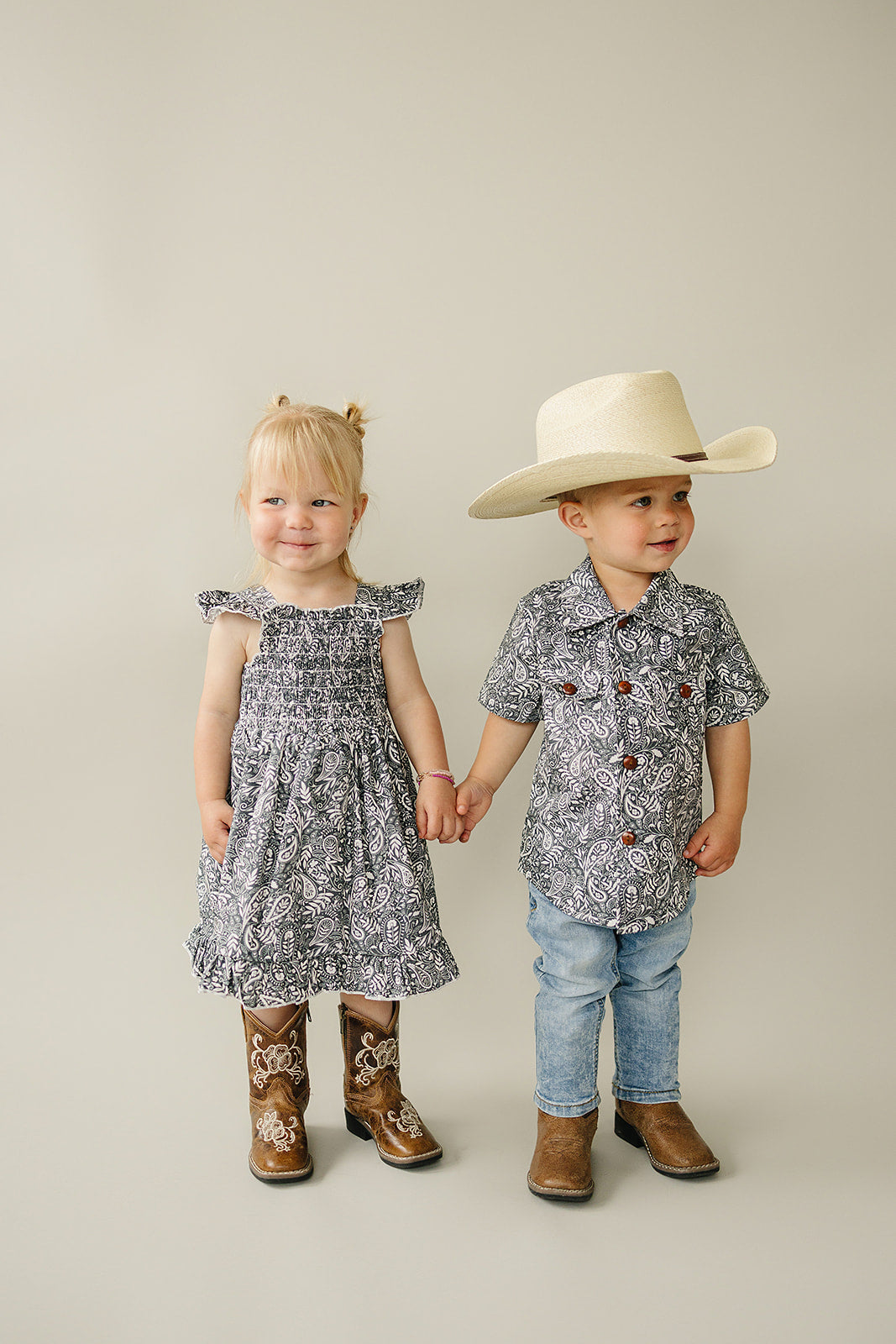 paisley smocked dress