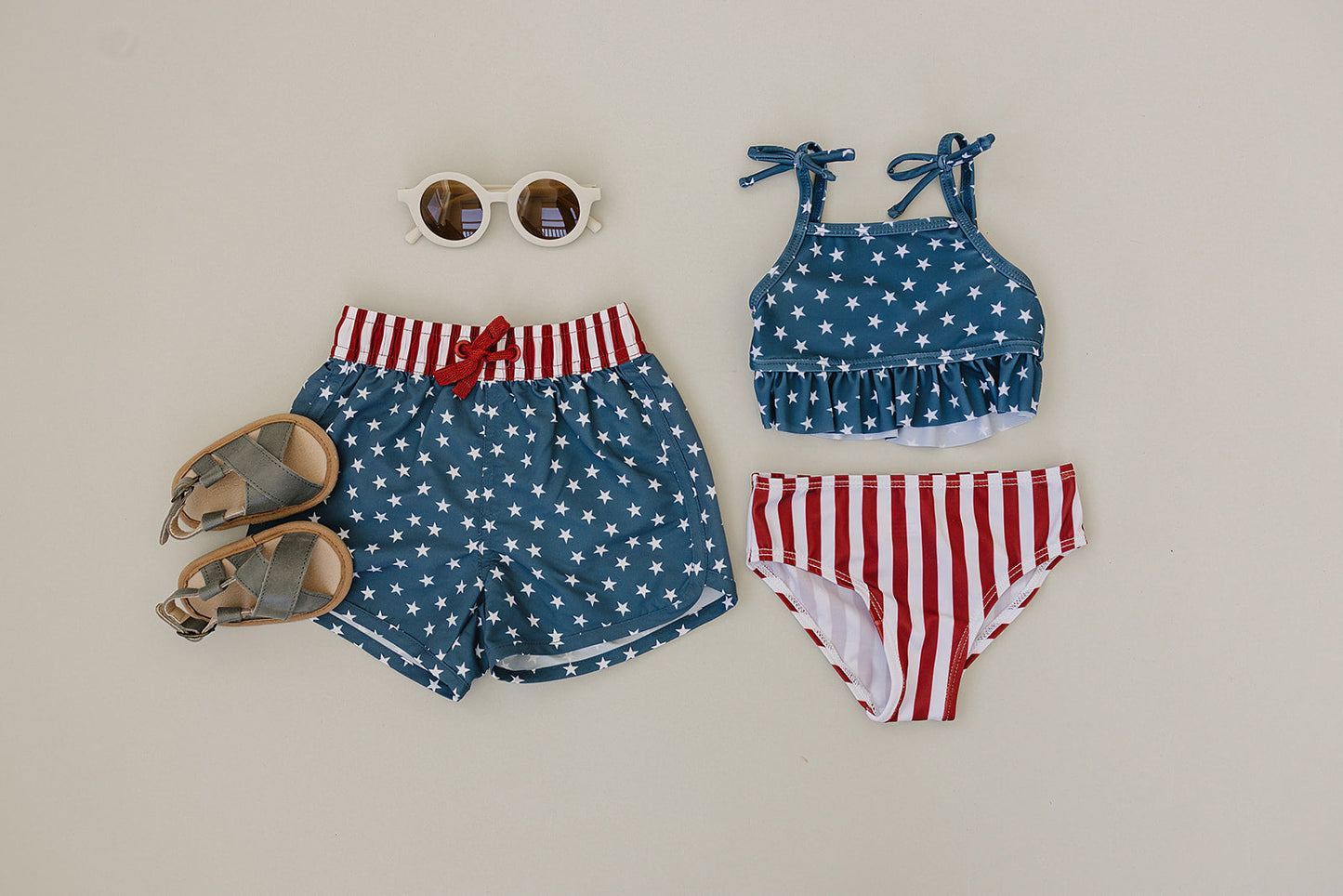 swim shorts // stars + stripes (sizing baby through 9/10y) *comes in dad match*