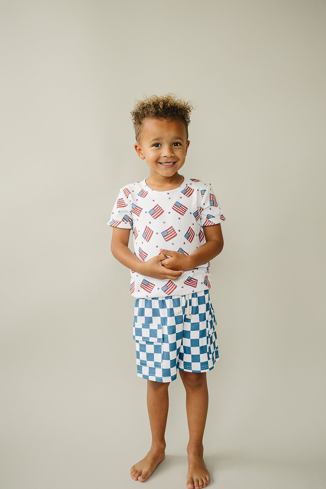 cargo shorts set // patriotic vibes (sizing up to 8/9y)