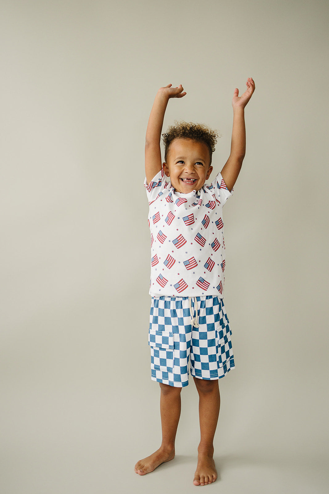 cargo shorts set // patriotic vibes (sizing up to 8/9y)