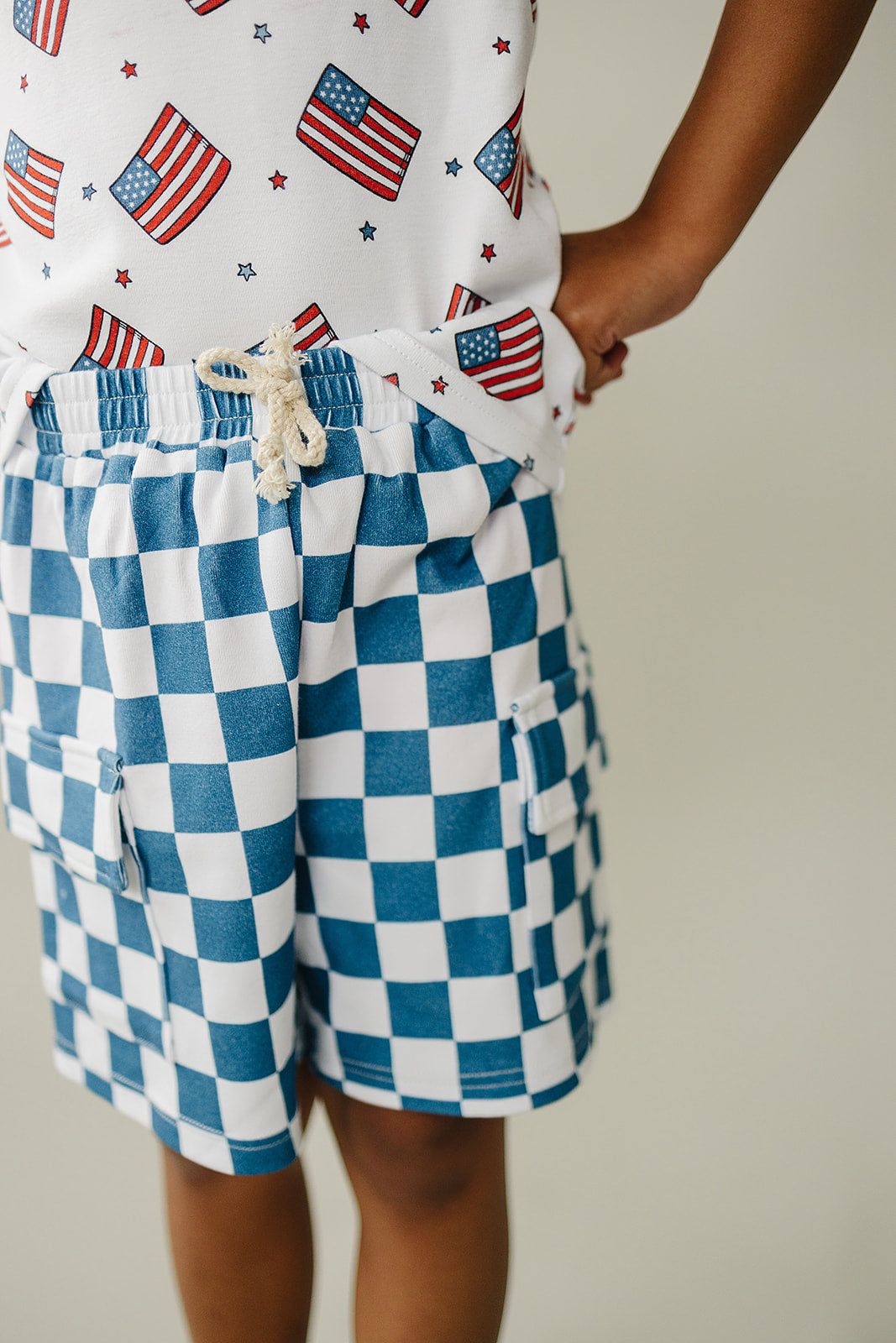 cargo shorts set // patriotic vibes (sizing up to 8/9y)