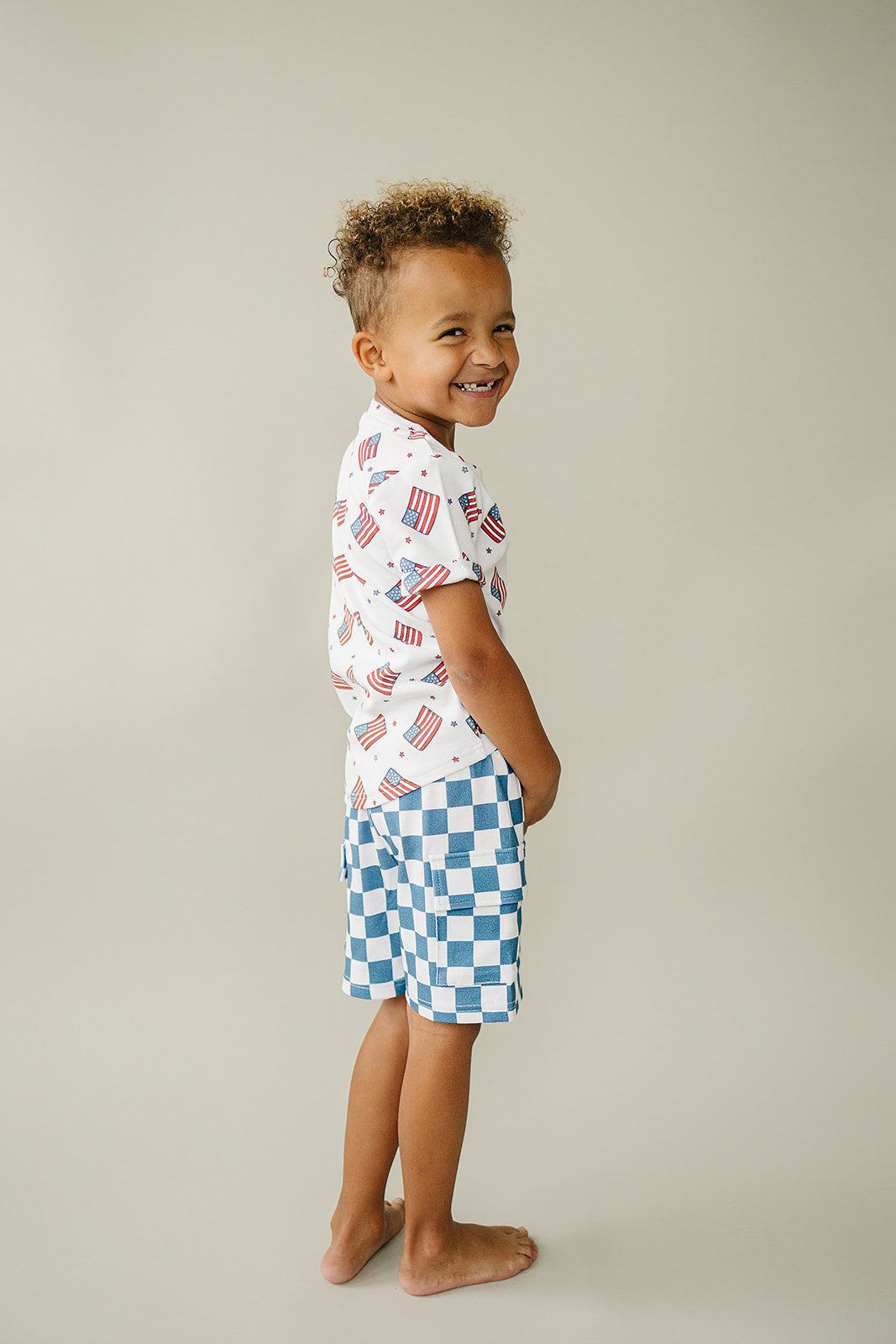 cargo shorts set // patriotic vibes (sizing up to 8/9y)