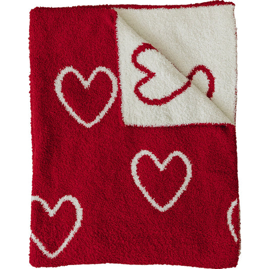 hearts plush blanket