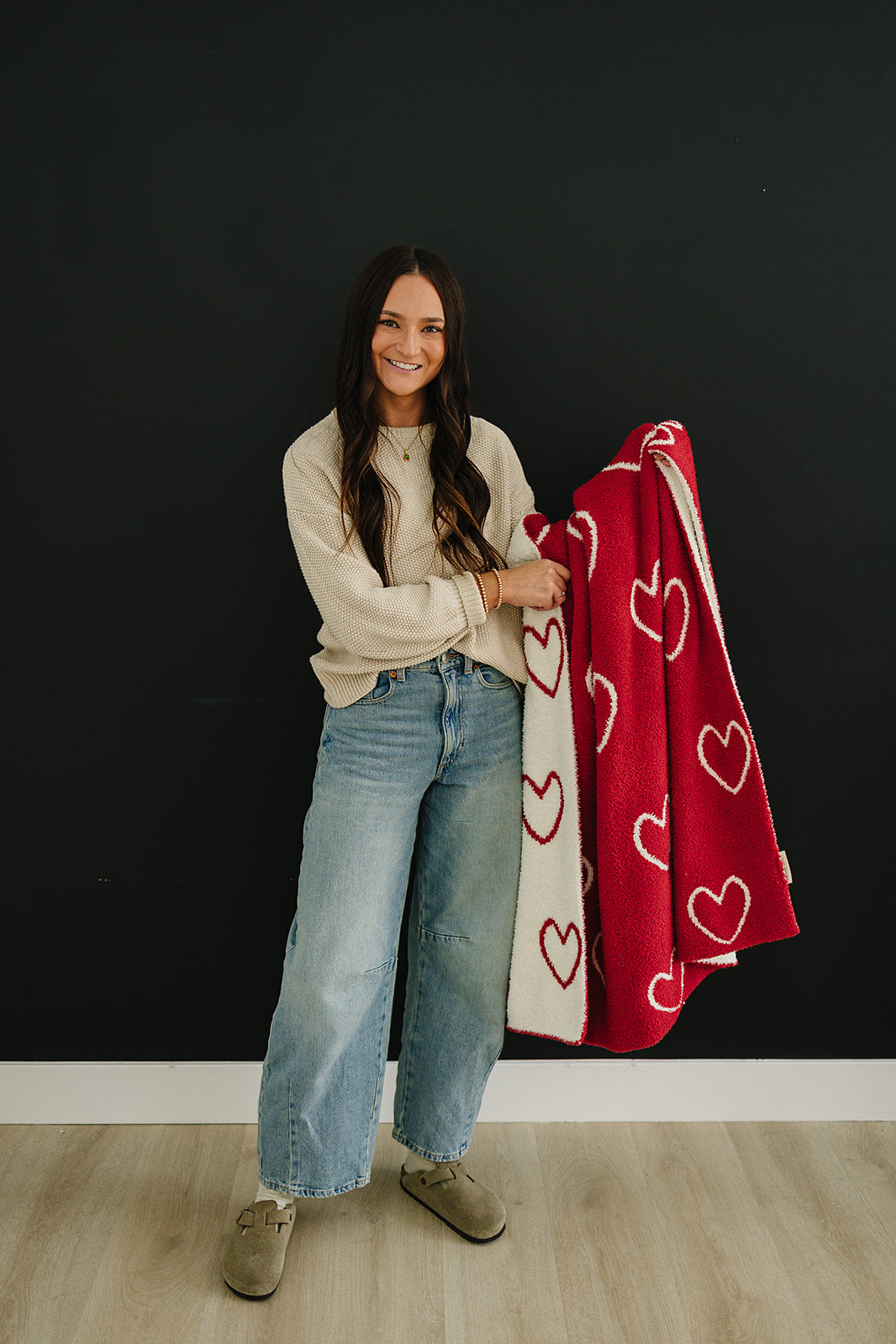 hearts plush blanket