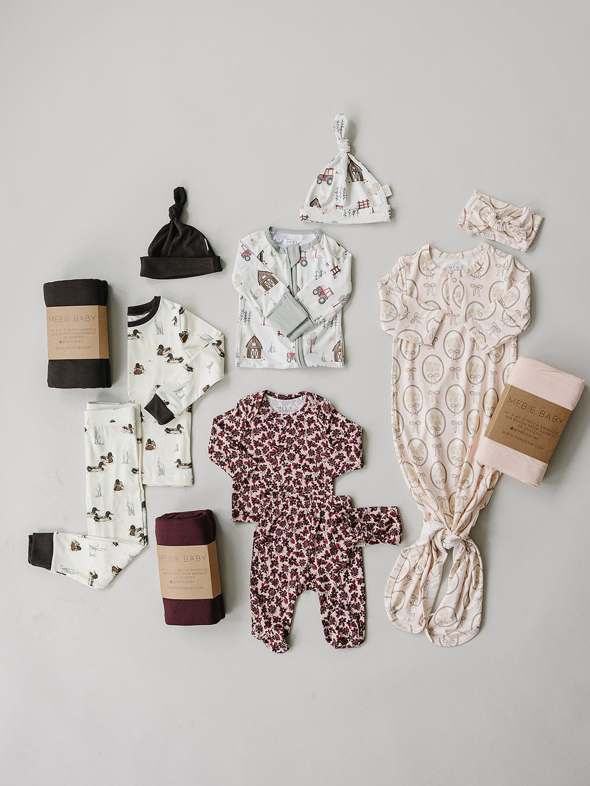 ducks ribbed bamboo pajamas // LONG-SLEEVE TWO-PIECE SET