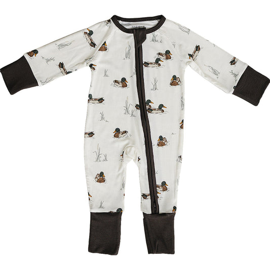 ducks ribbed bamboo pajamas // ZIPPY
