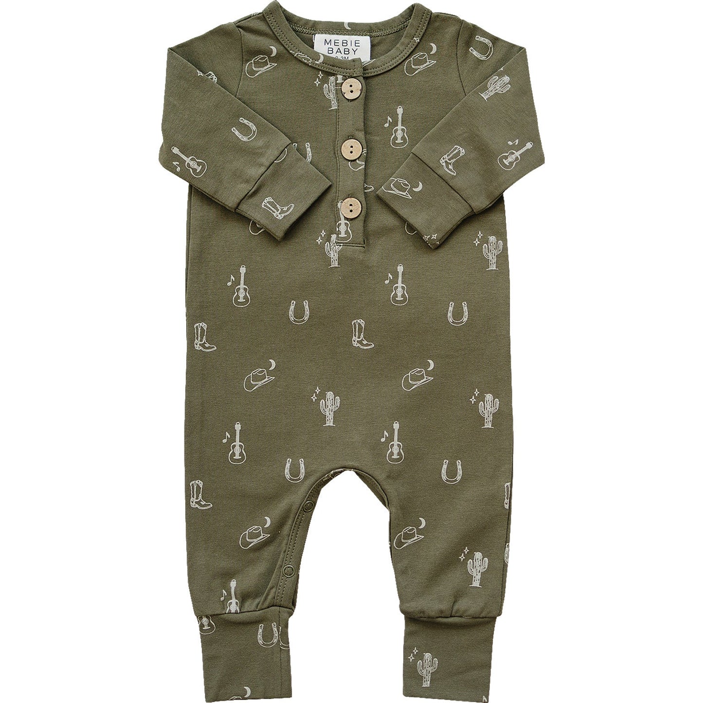 nashville long-sleeve button romper