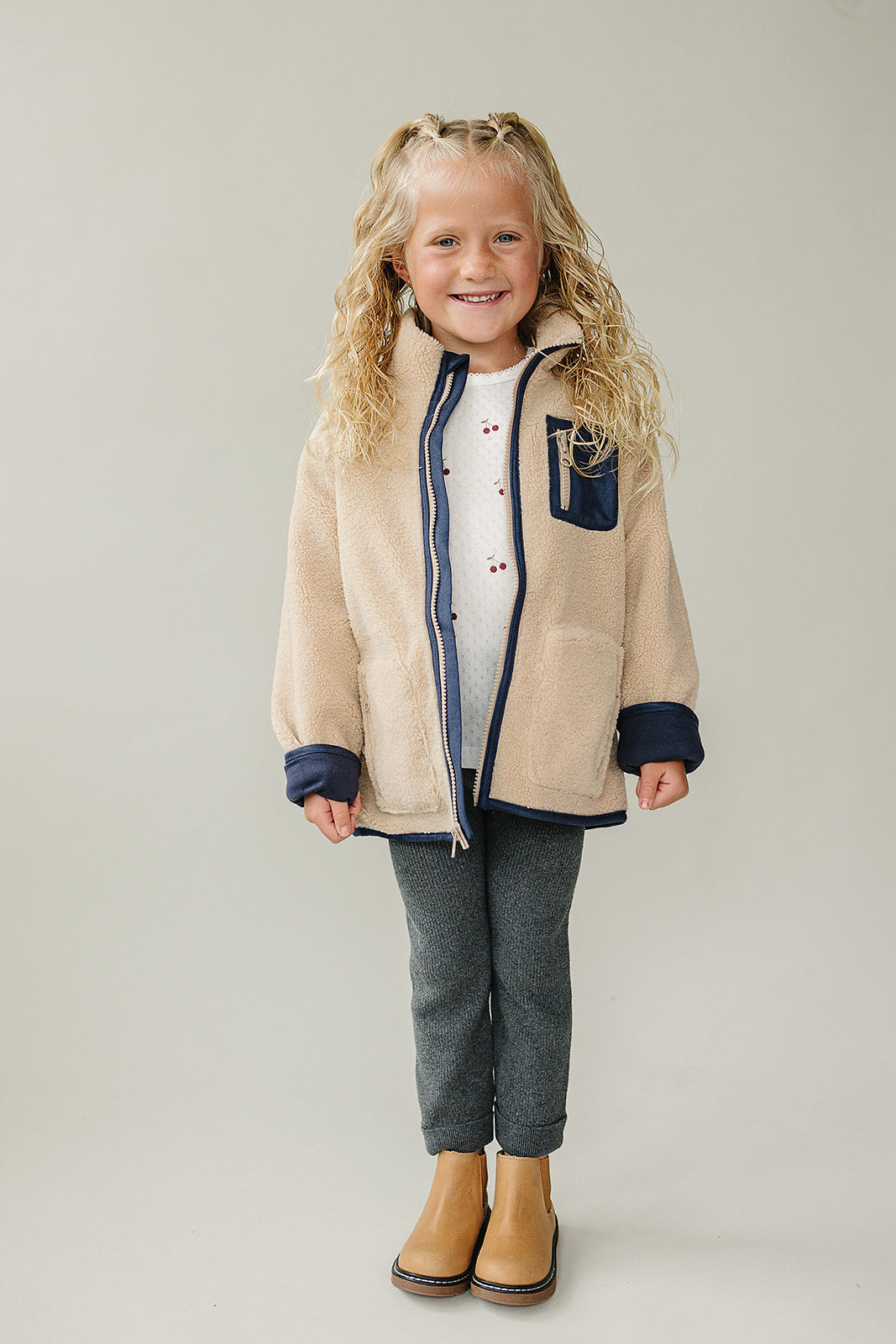 sherpa zip-up jacket