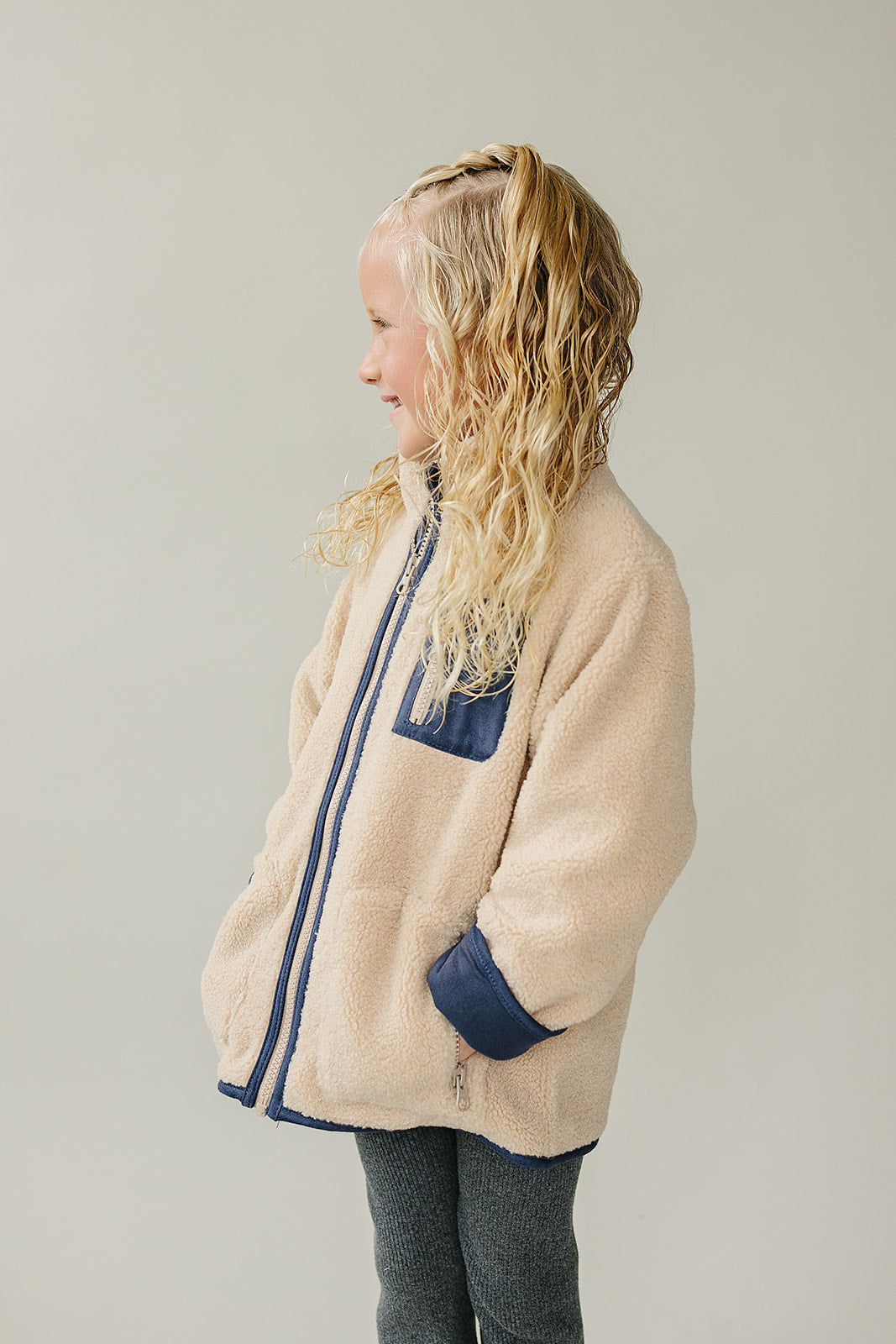 sherpa zip-up jacket