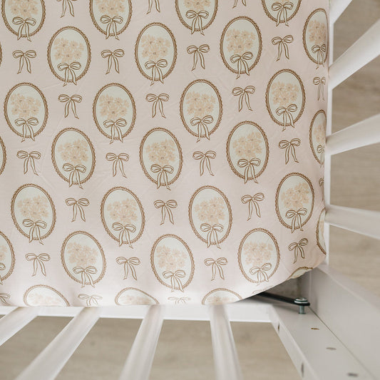 bamboo stretch crib sheet // vintage bouquet