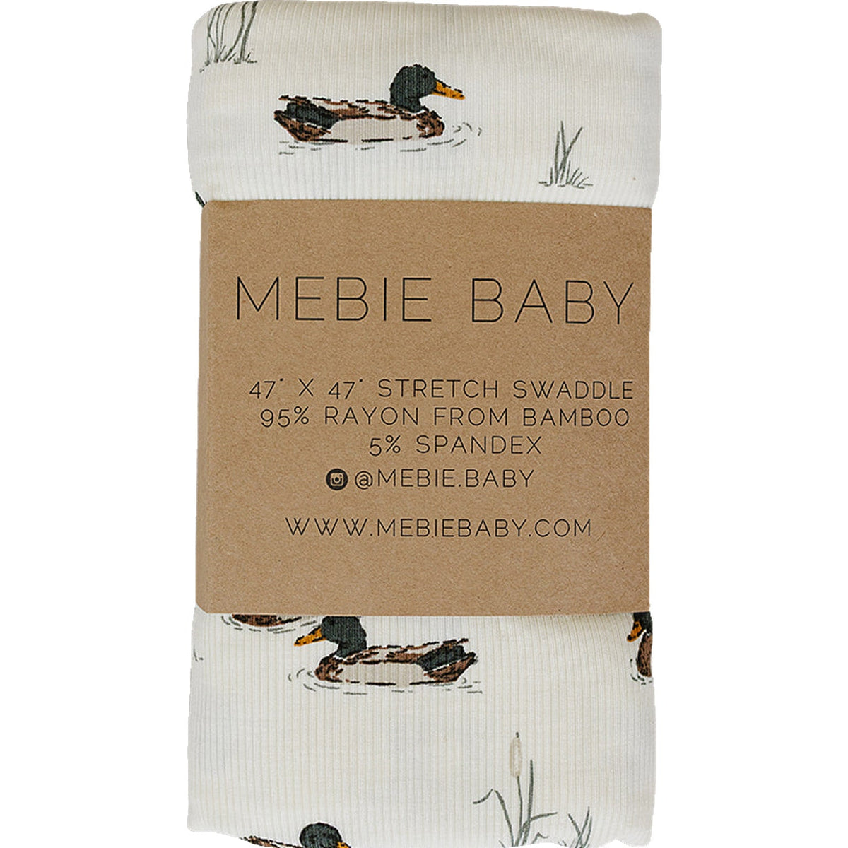 ribbed bamboo stretch swaddle // ducks