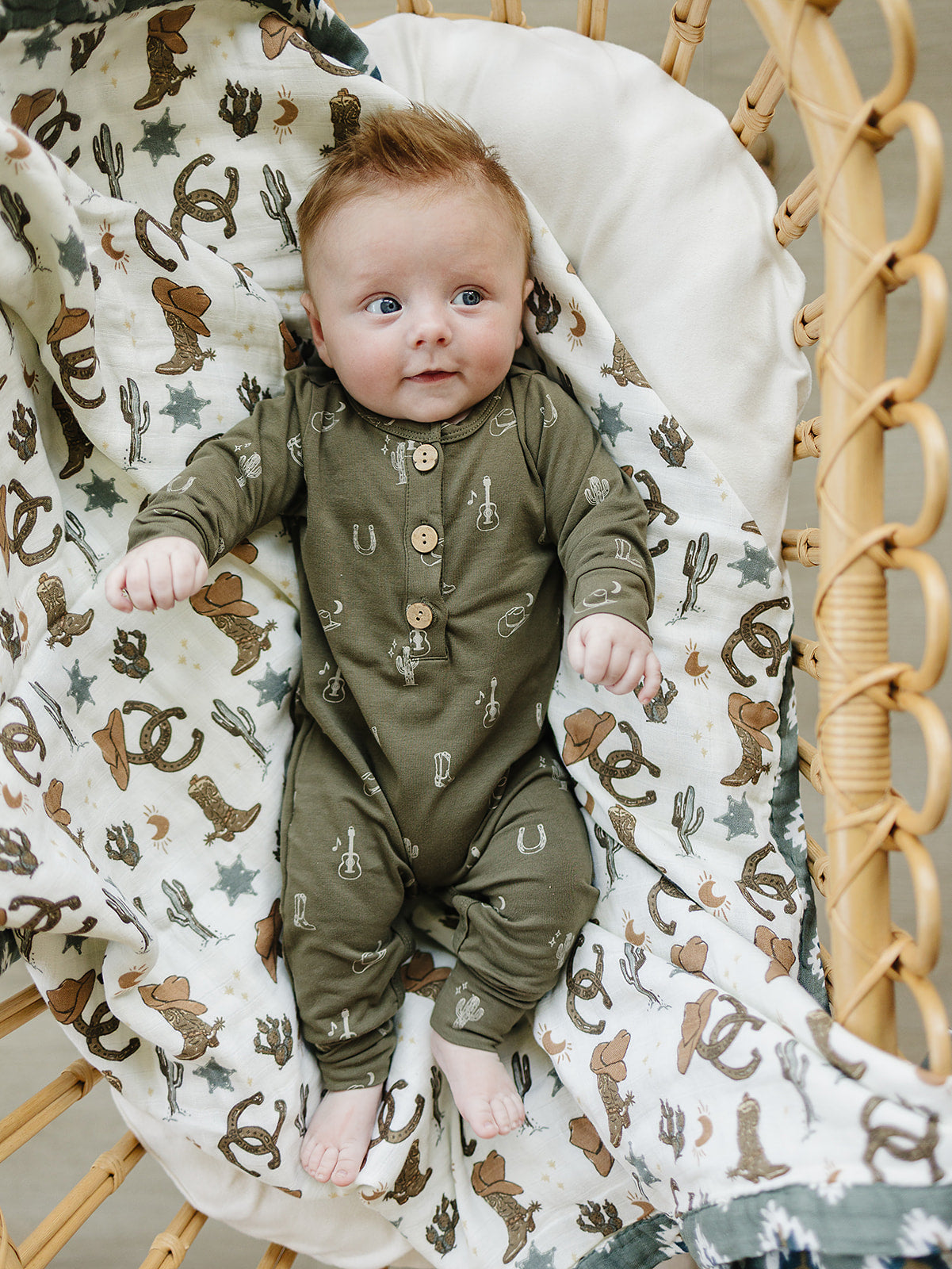 nashville long-sleeve button romper