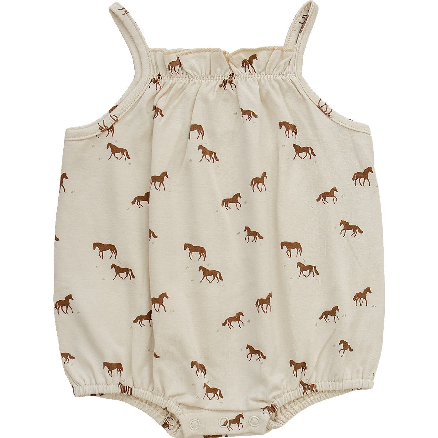tank bubble romper // horses
