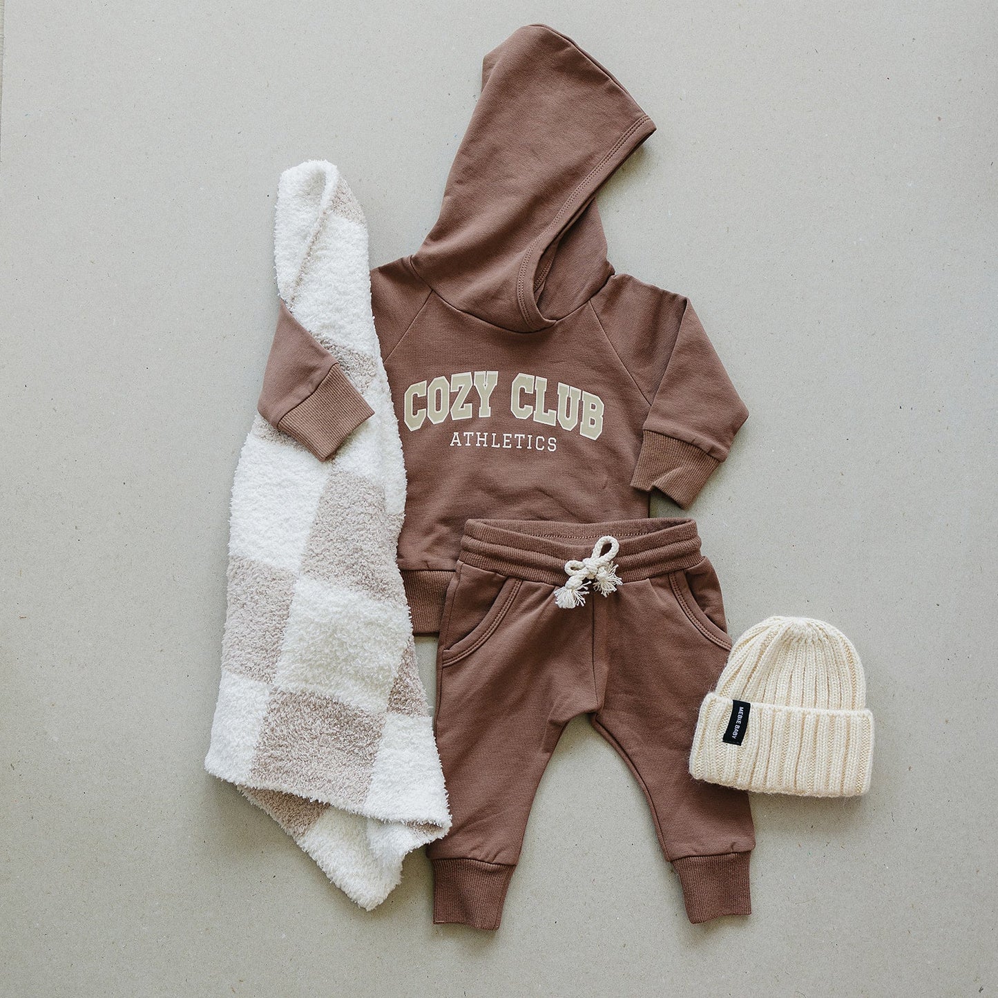 cozy club hooded french terry set