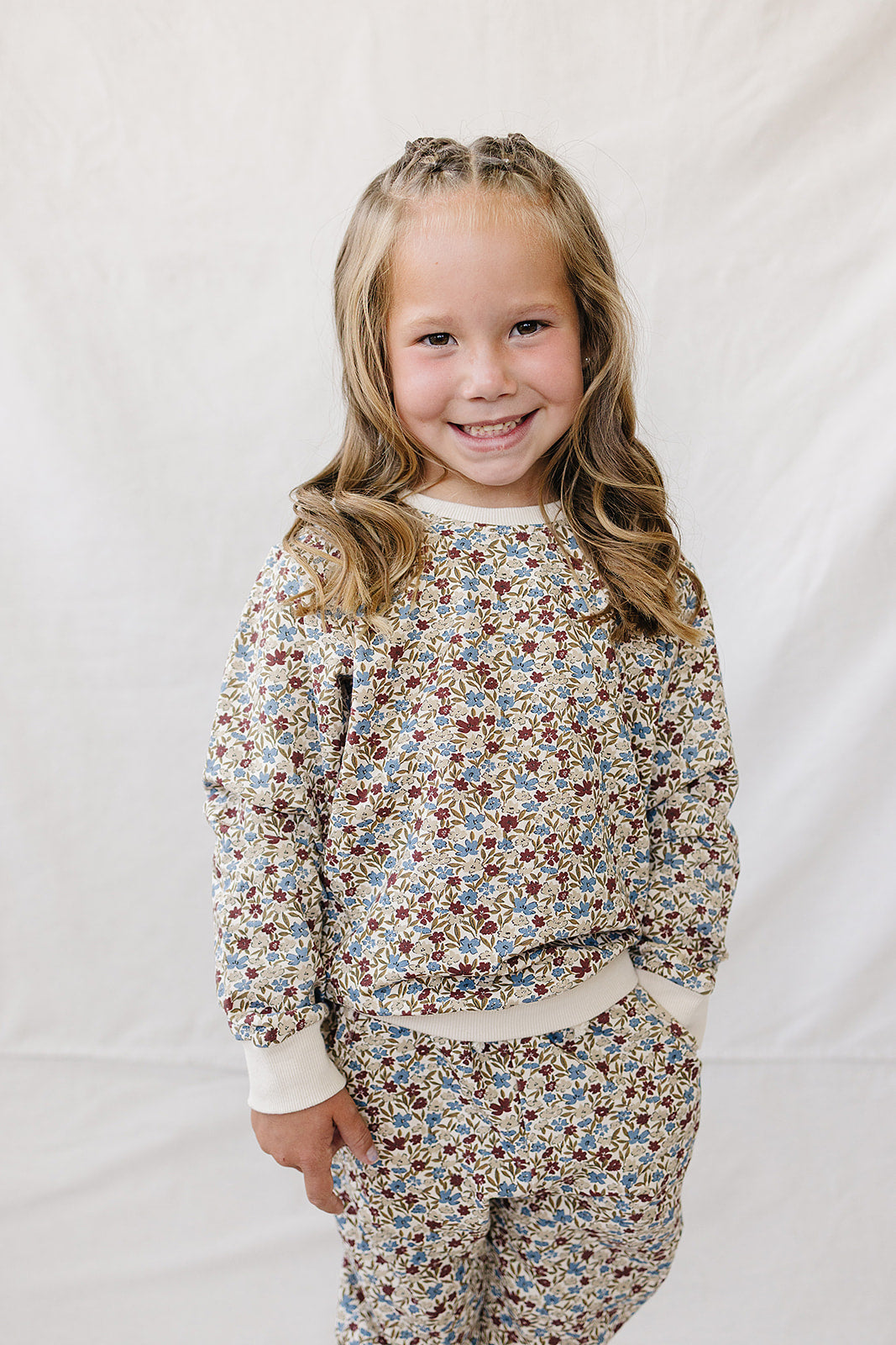 desert floral french terry set