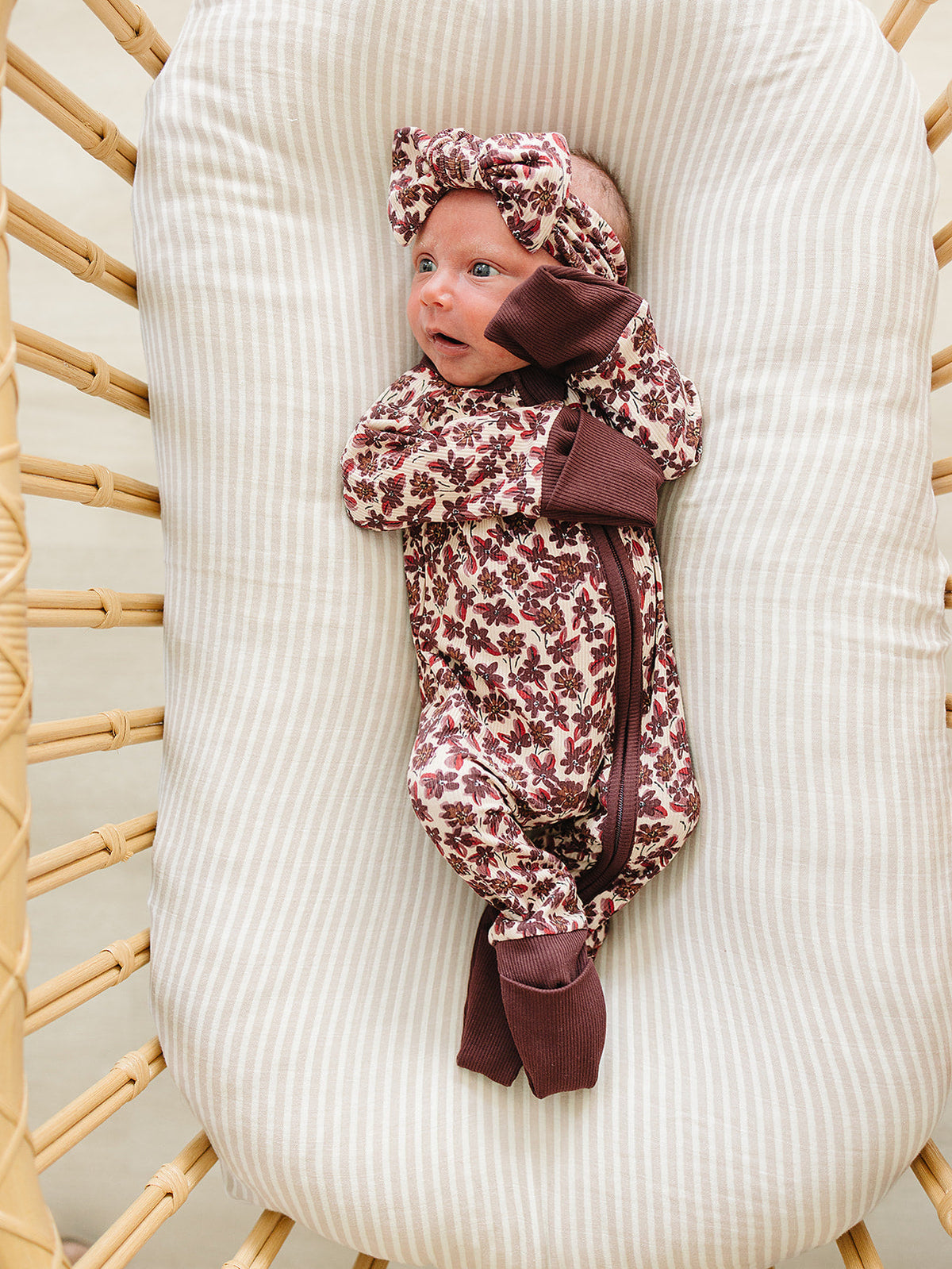 antique floral ribbed bamboo pajamas // ZIPPY