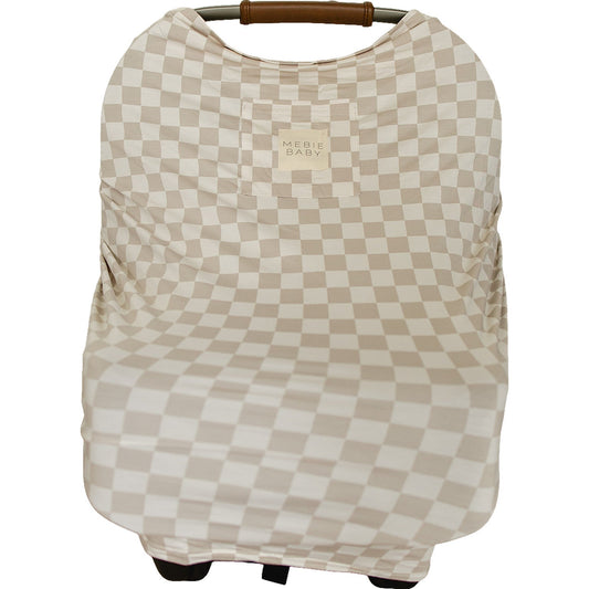 bamboo multi-use cover // taupe checkered