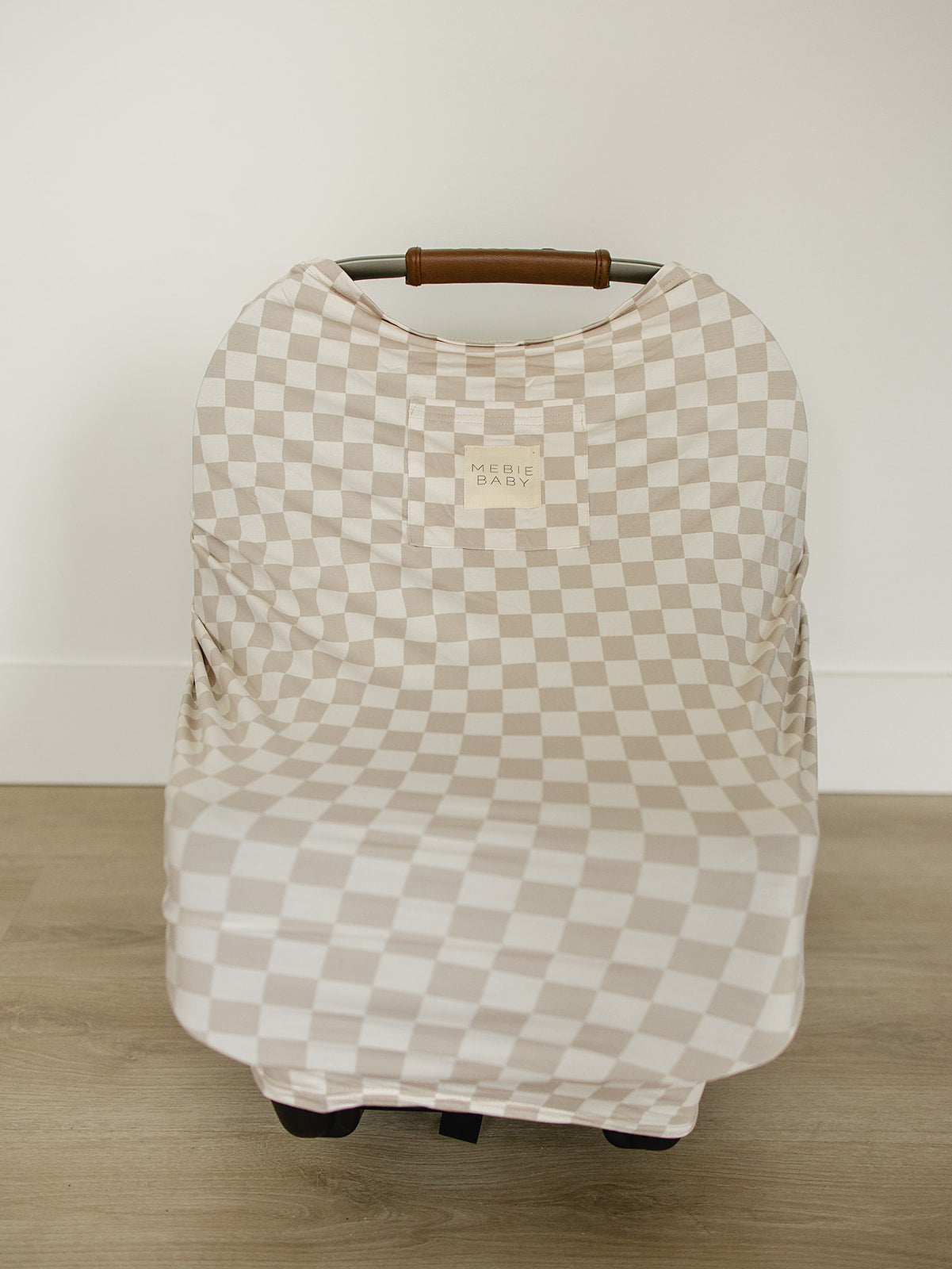 bamboo multi-use cover // taupe checkered