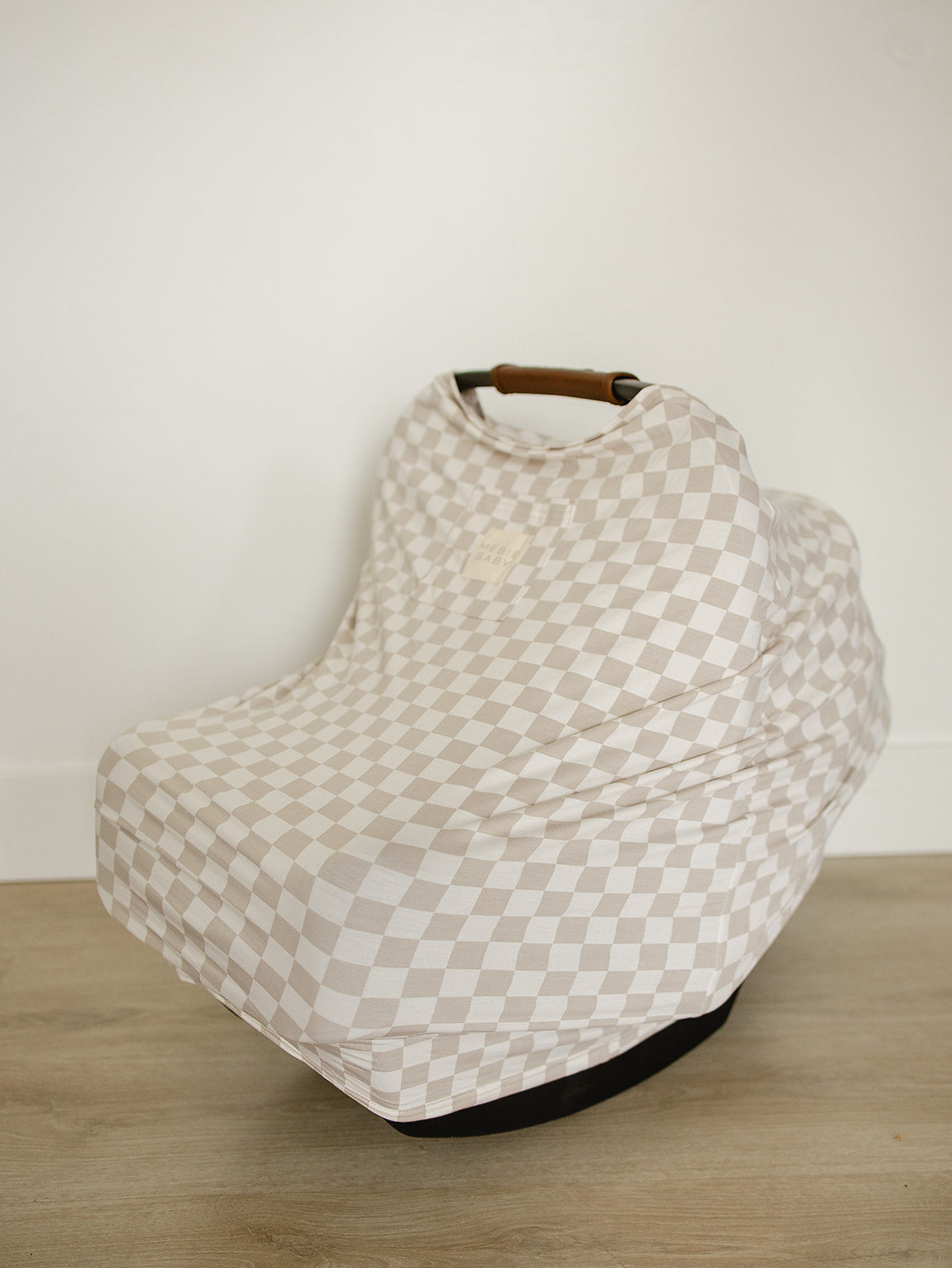 bamboo multi-use cover // taupe checkered