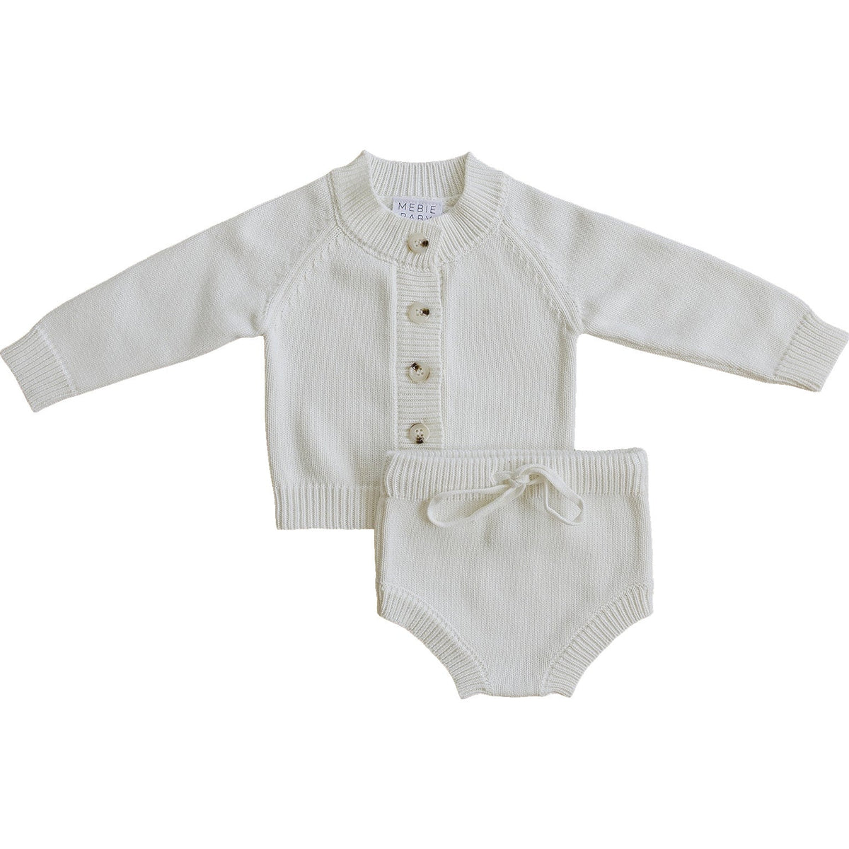 white knit bloomer set