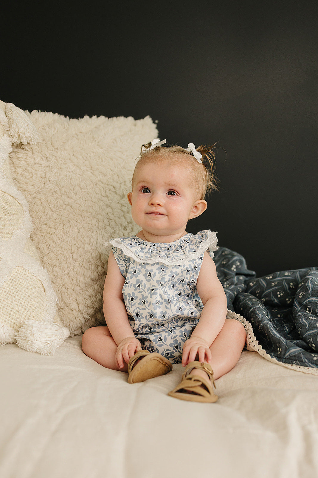 bubble romper // blue blossom