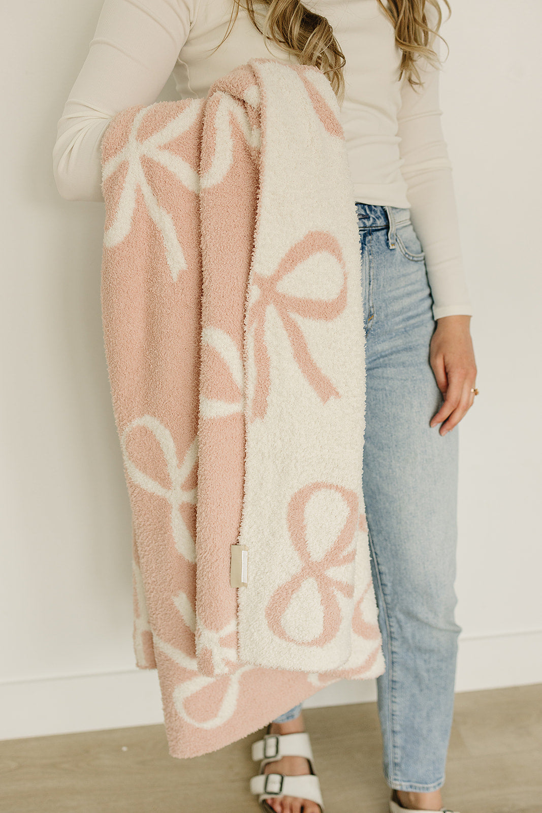 pink bow plush blanket // 3 sizes!