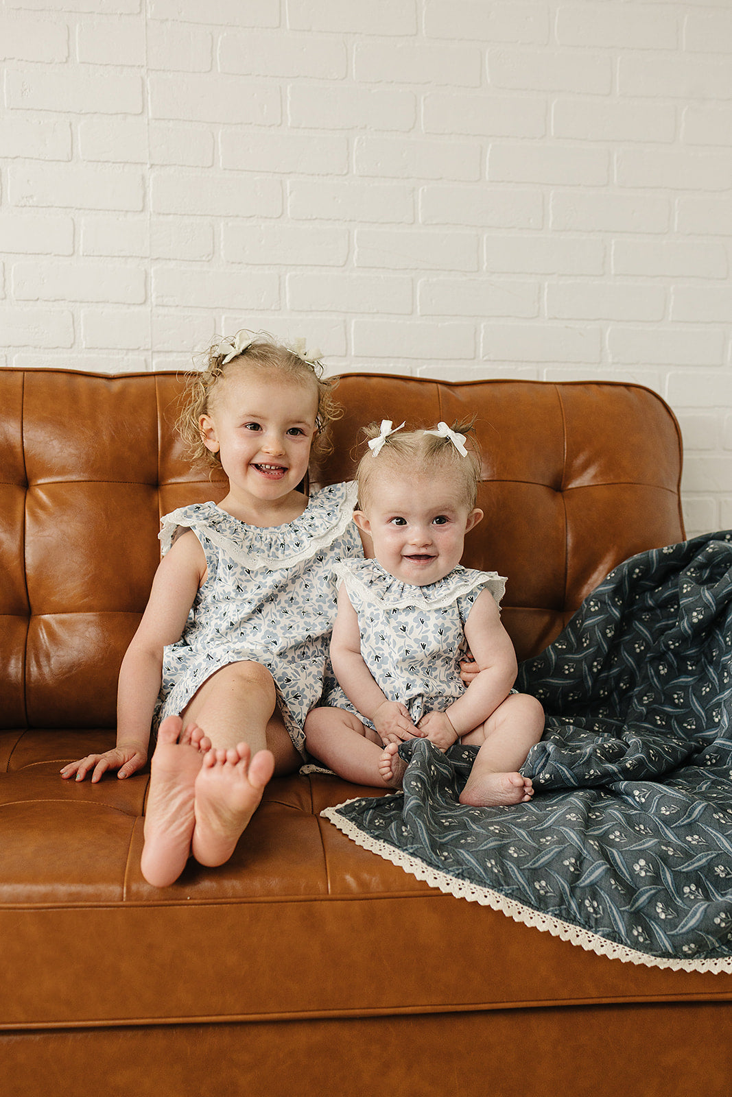 bubble romper // blue blossom