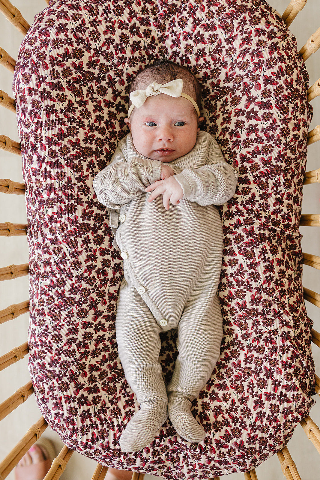 taupe knit wrap romper