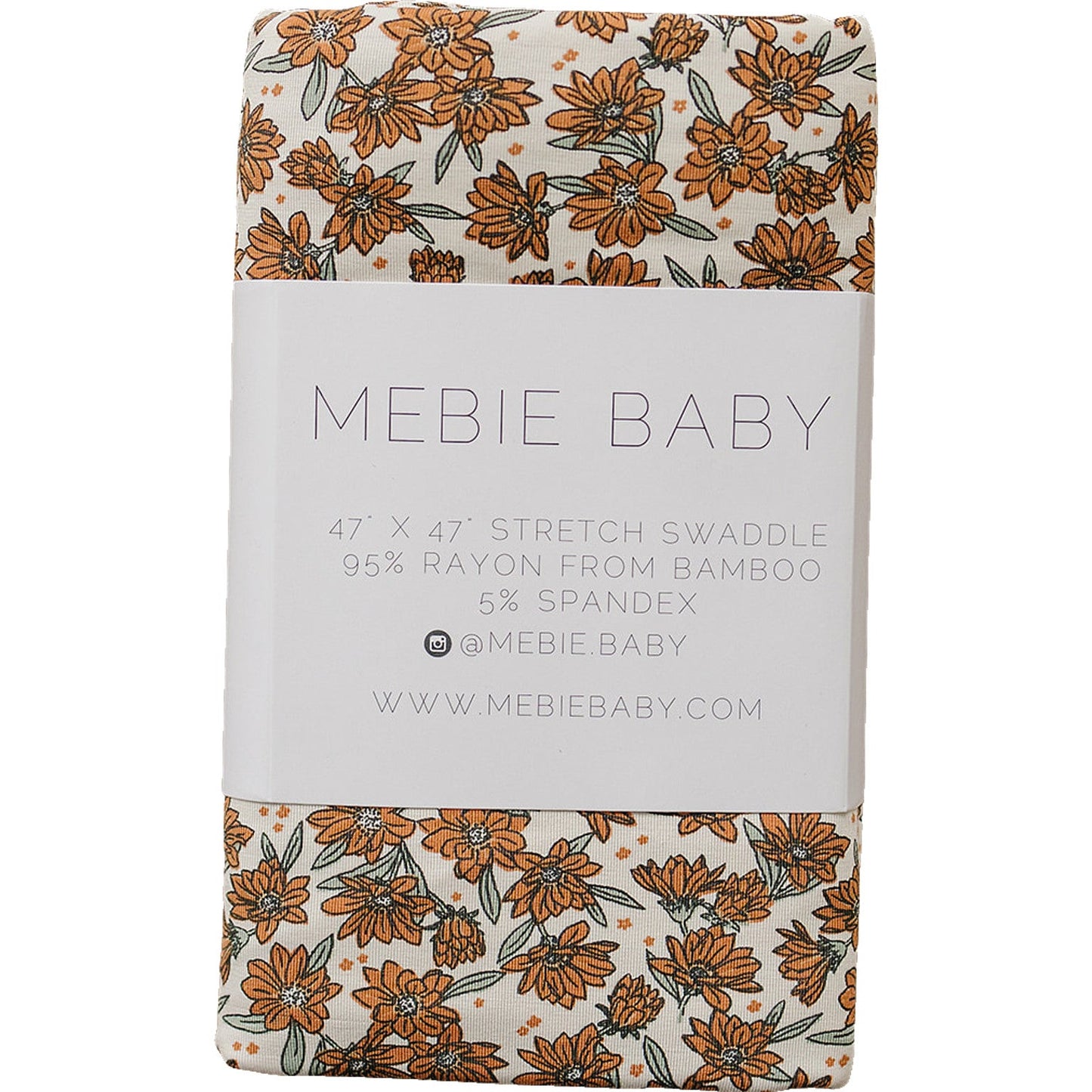 bamboo stretch swaddle // cream magnolia