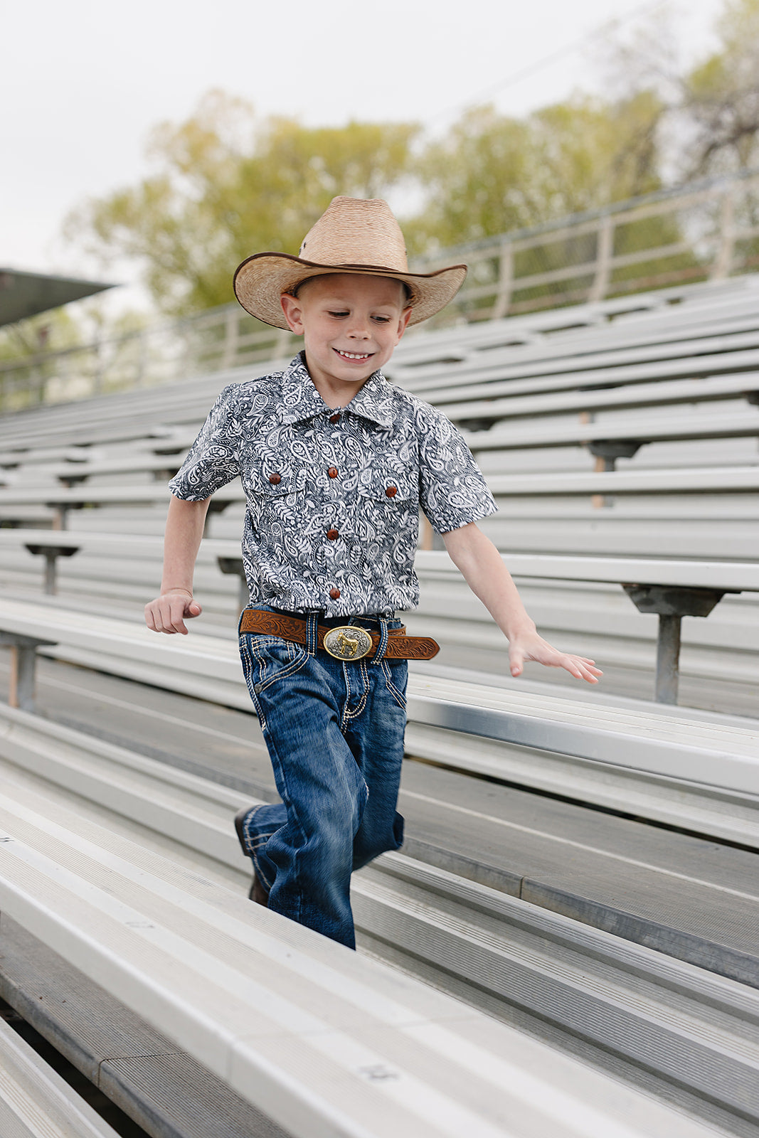 paisley button-up shirt