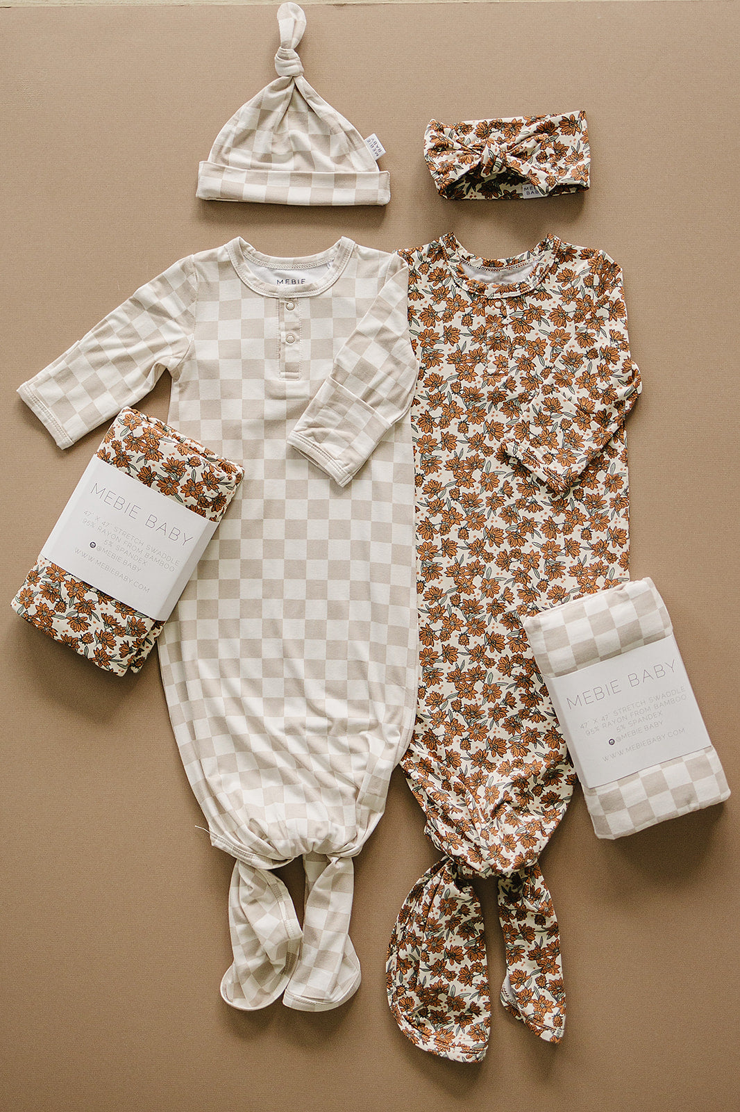 bamboo stretch swaddle // cream magnolia