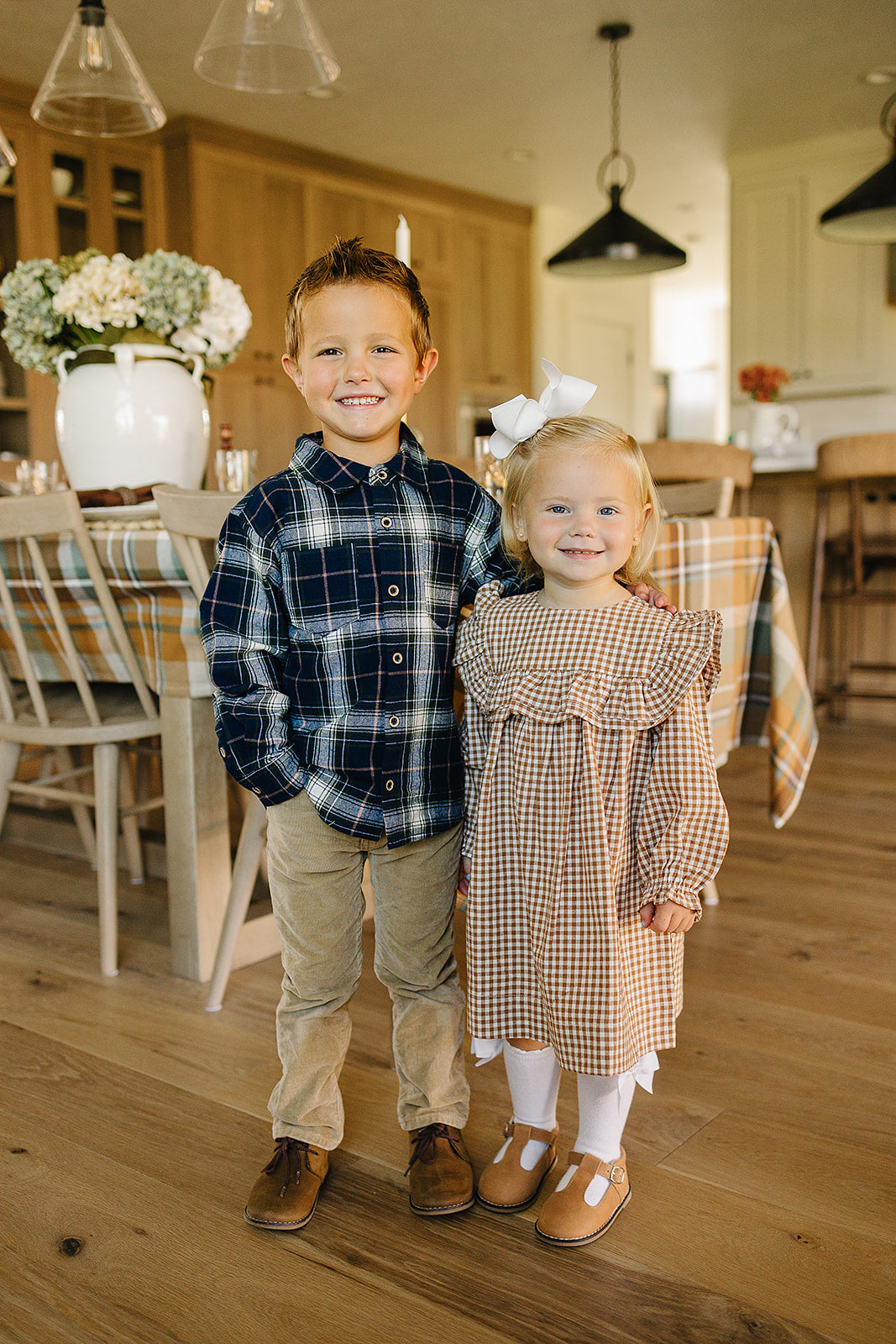 navy plaid button-up shirt