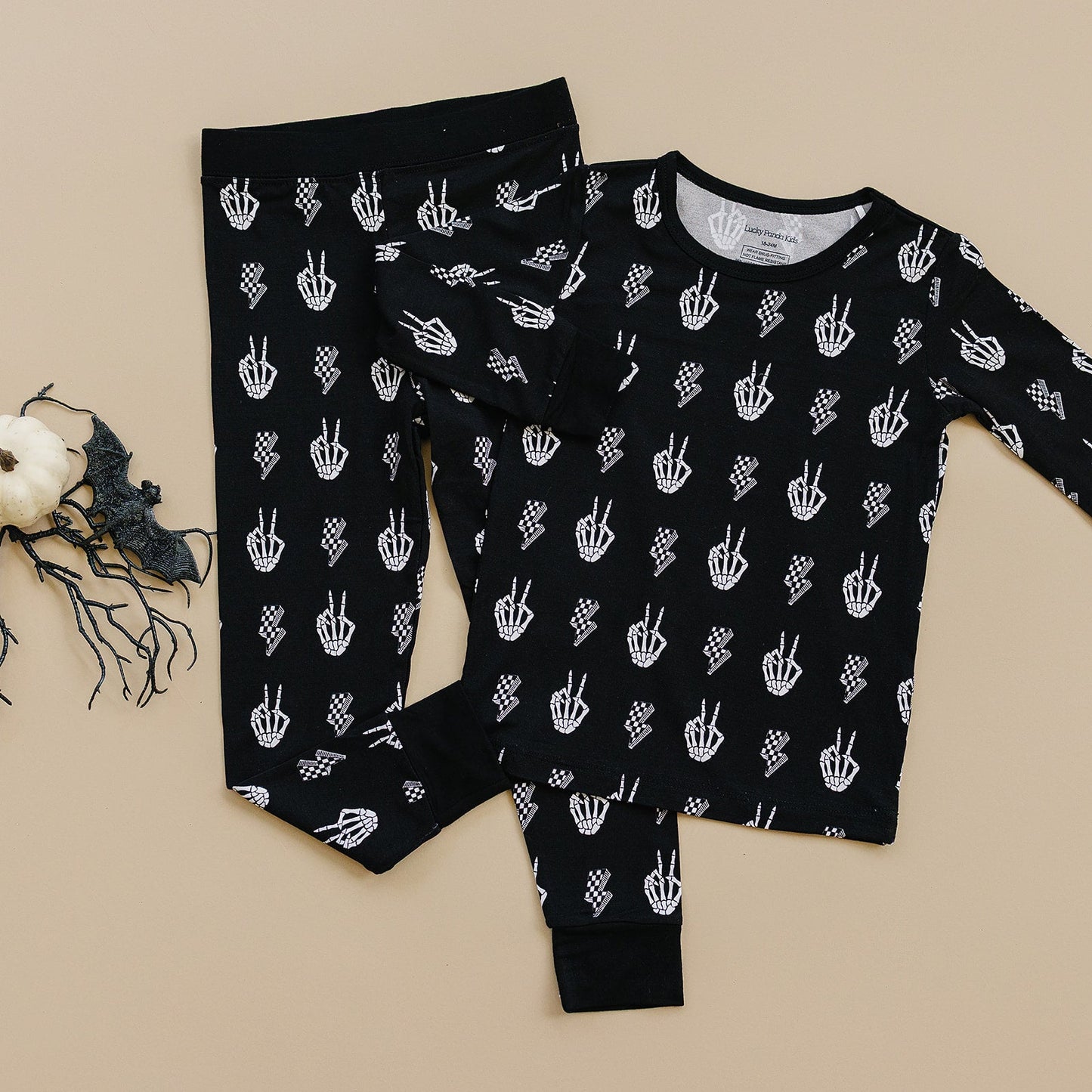 skelly vibes bamboo pajamas // LONG-SLEEVE TWO-PIECE SET