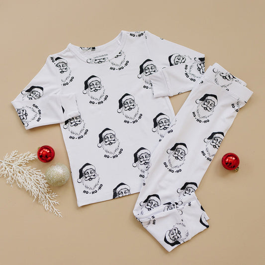 cool santa bamboo pajamas // LONG-SLEEVE TWO-PIECE SET