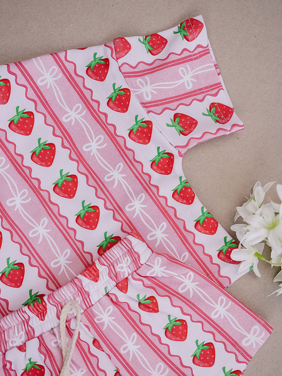 shorts set // strawberry