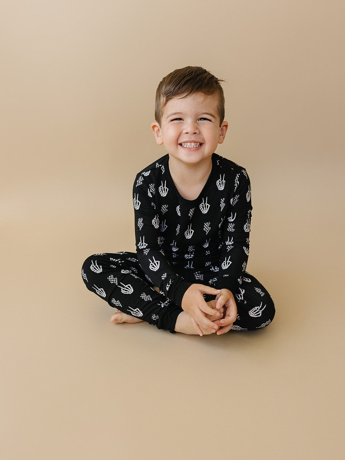 skelly vibes bamboo pajamas // LONG-SLEEVE TWO-PIECE SET
