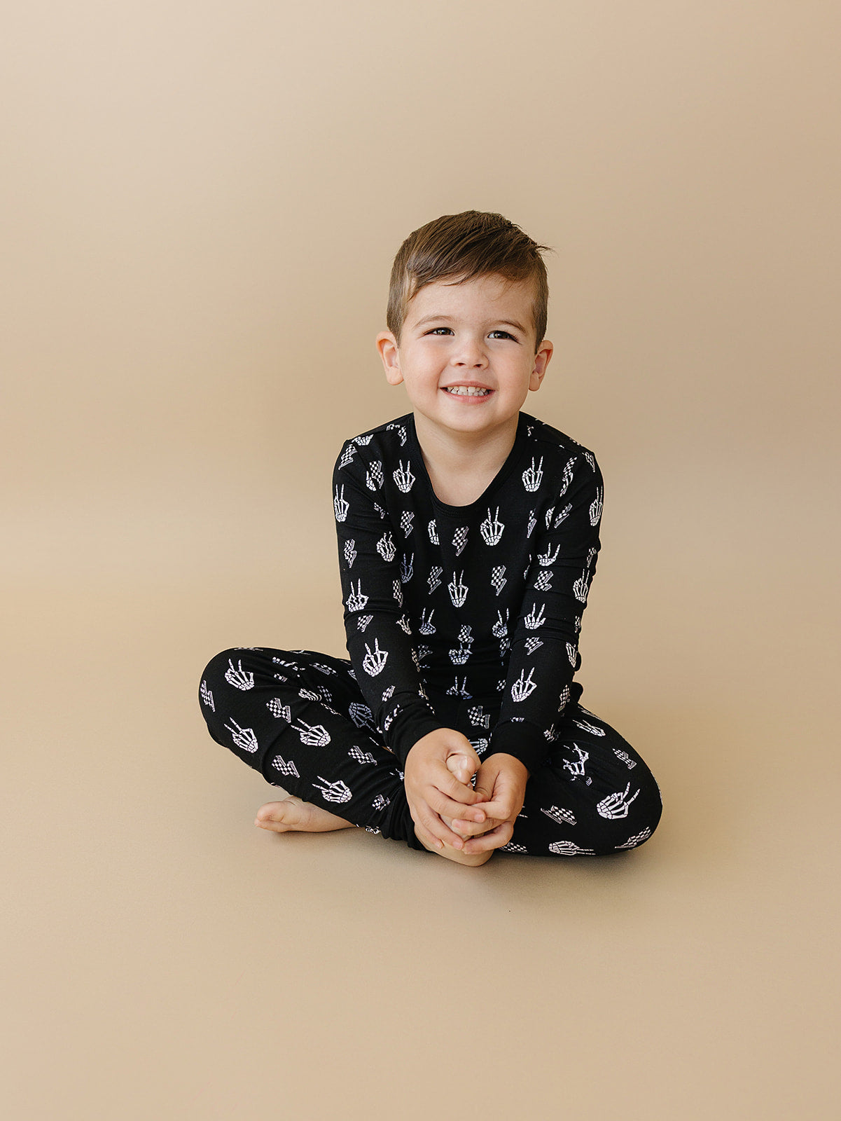 skelly vibes bamboo pajamas // LONG-SLEEVE TWO-PIECE SET