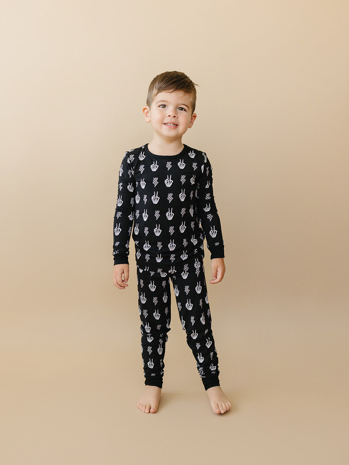 skelly vibes bamboo pajamas // LONG-SLEEVE TWO-PIECE SET